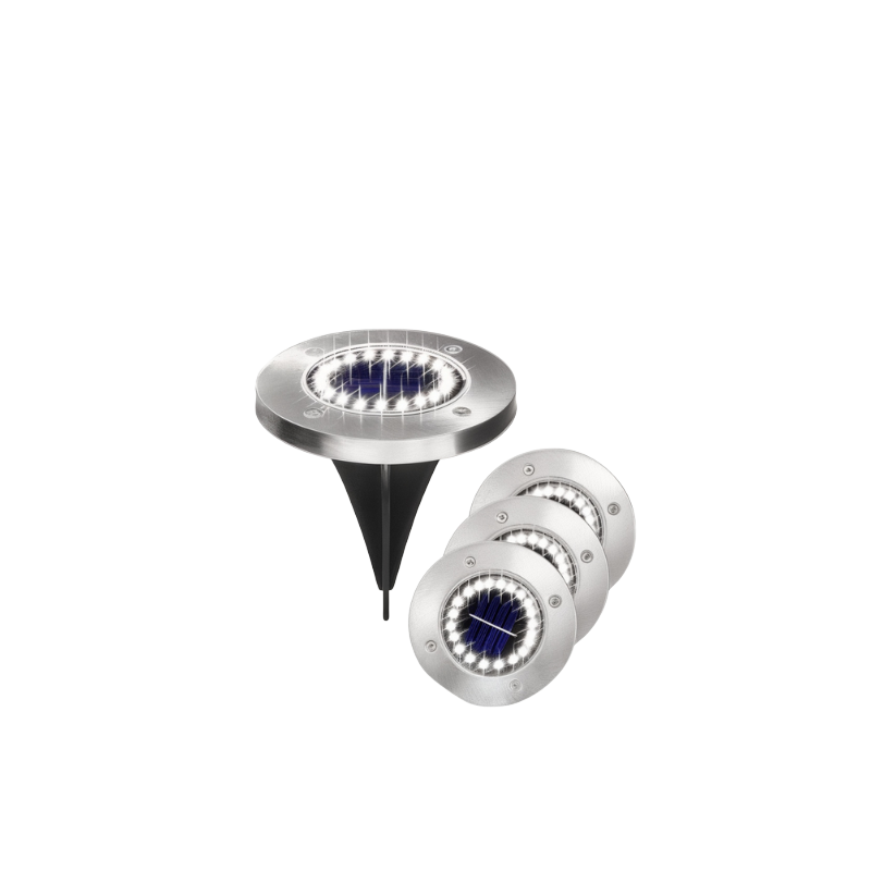 Solar Pathway Lights | Set of 4, Warm White LED, IP65