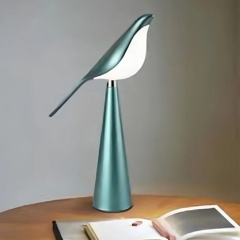 Bird Design LED Table Lamp | Dimmable, 3 Color Temps, USB