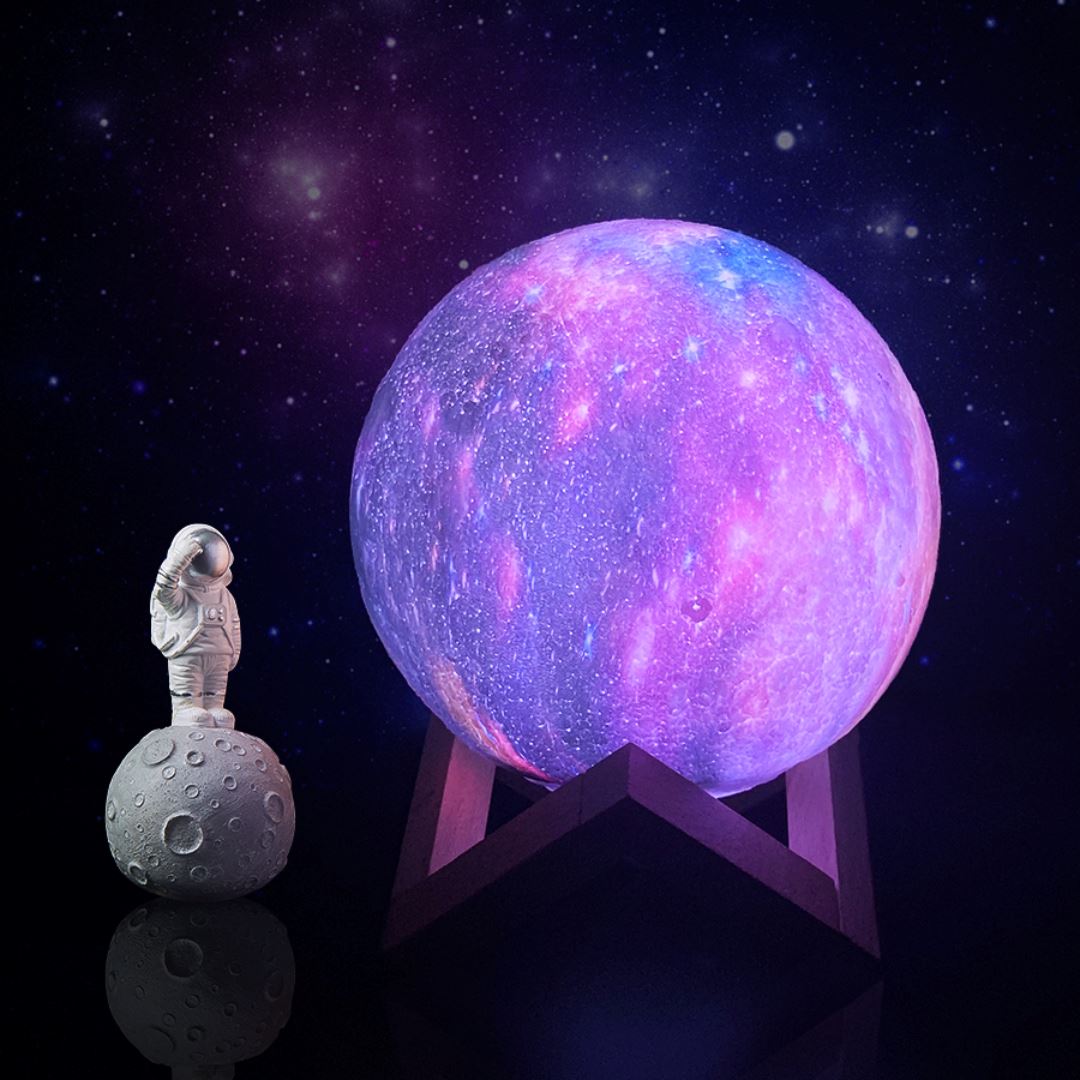 Moon Night Light | 16 Colors, Dimmable with Remote Control