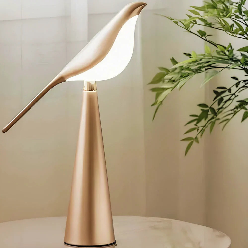 Bird Design LED Table Lamp | Dimmable, 3 Color Temps, USB