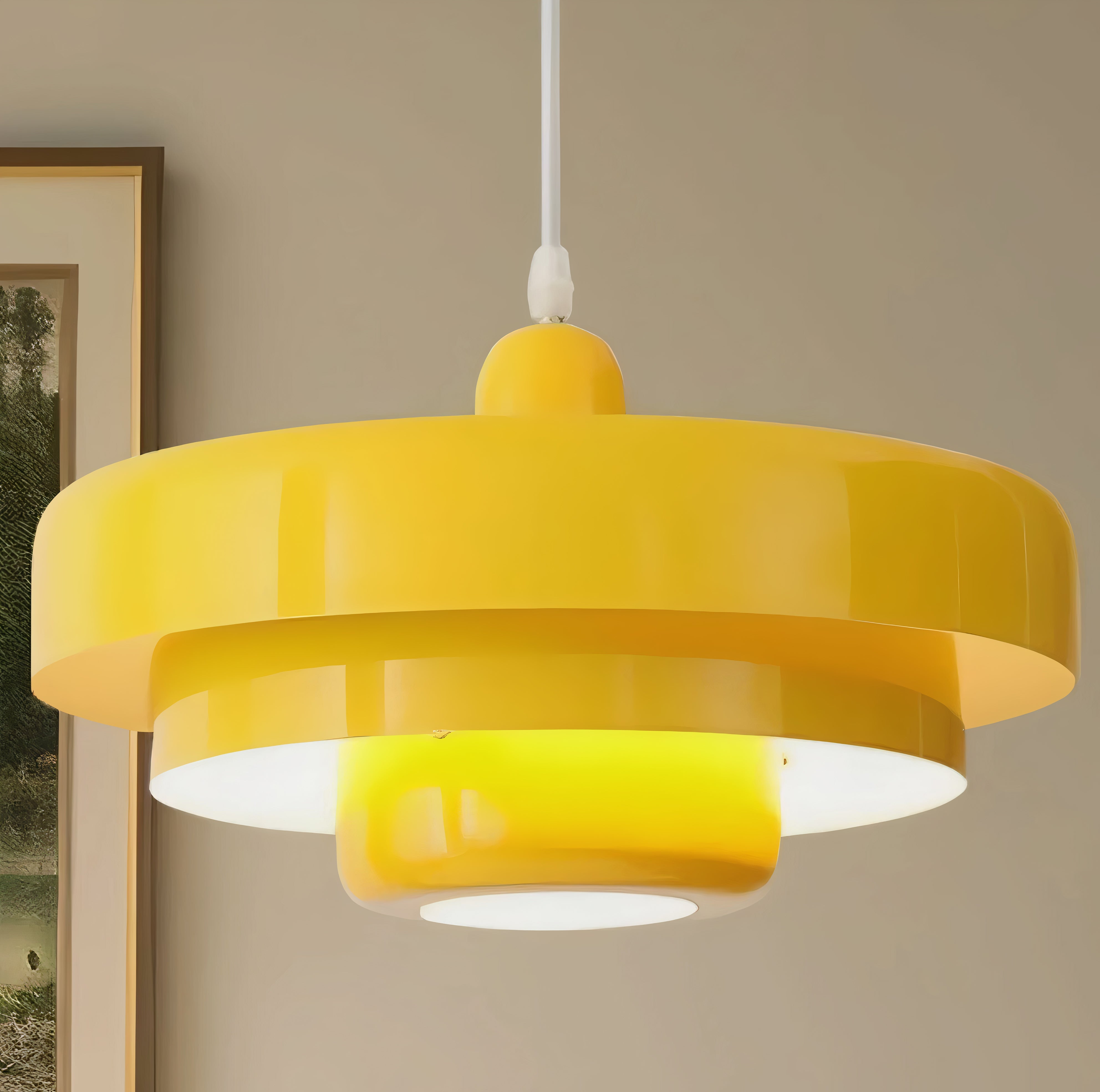 Round Scandinavian Ceiling Light | Metal, E27, Adjustable Pendant