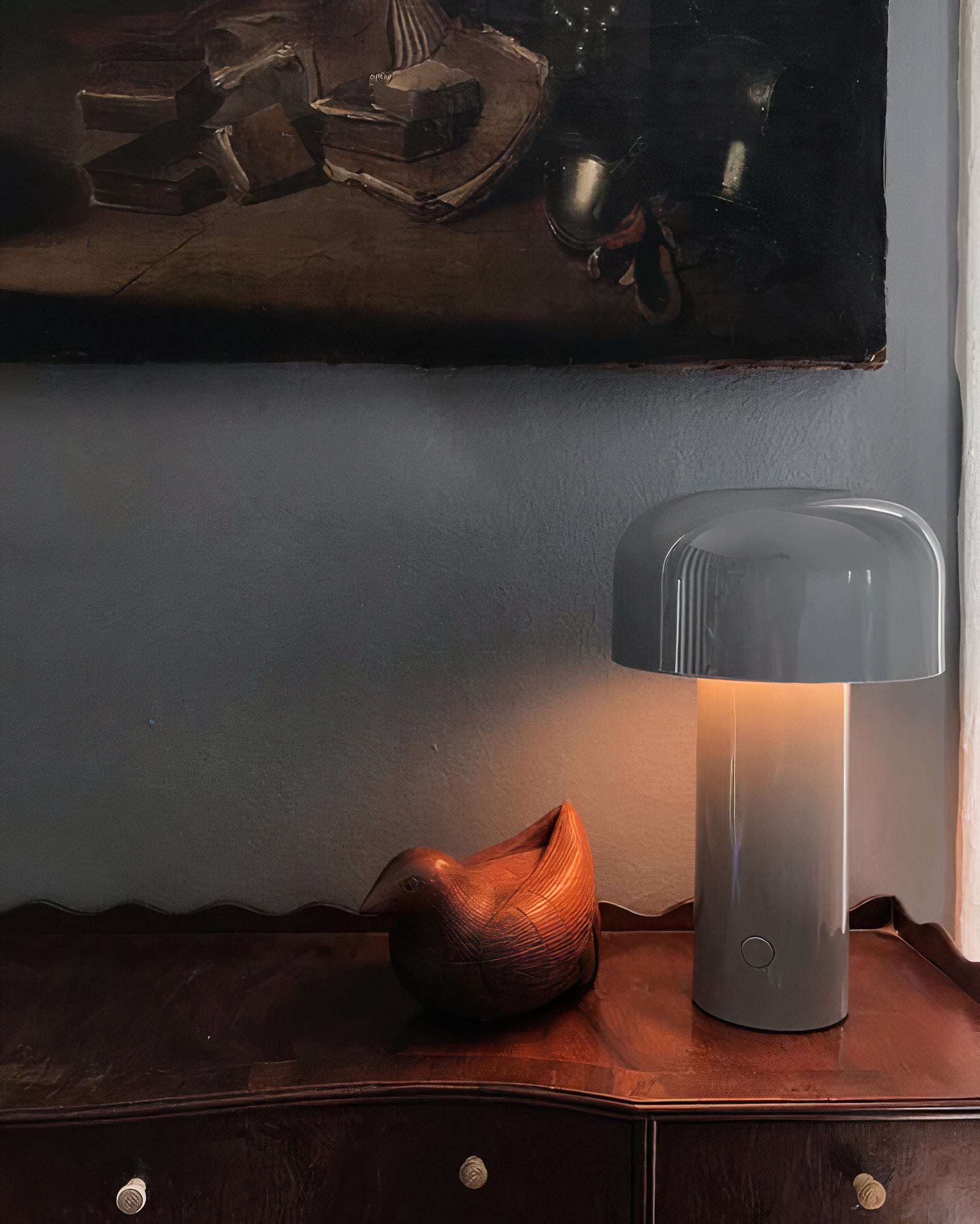 Wireless LED Mushroom Lamp | Touch Dimmable, IP65, Rechargeable