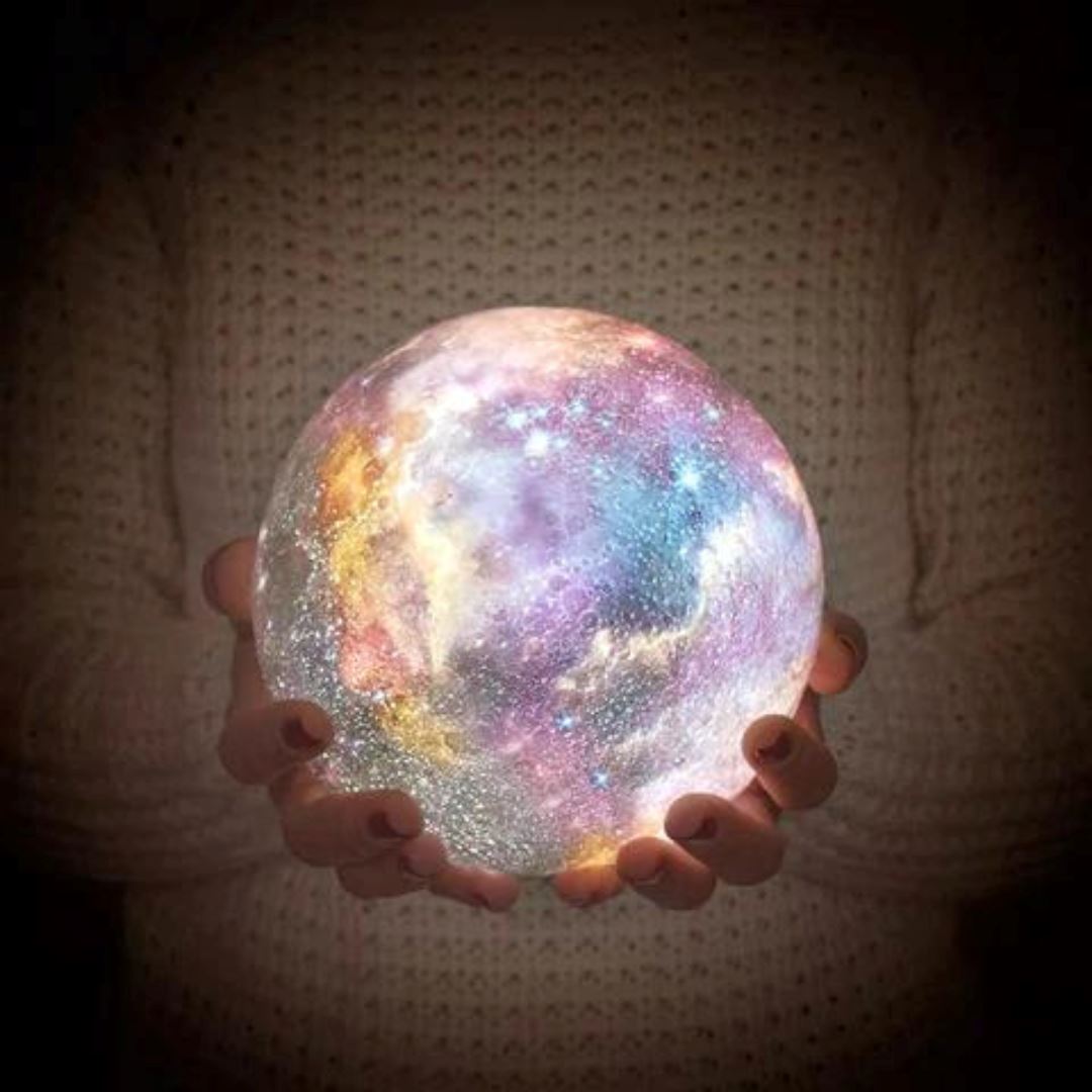 Moon Night Light | 16 Colors, Dimmable with Remote Control