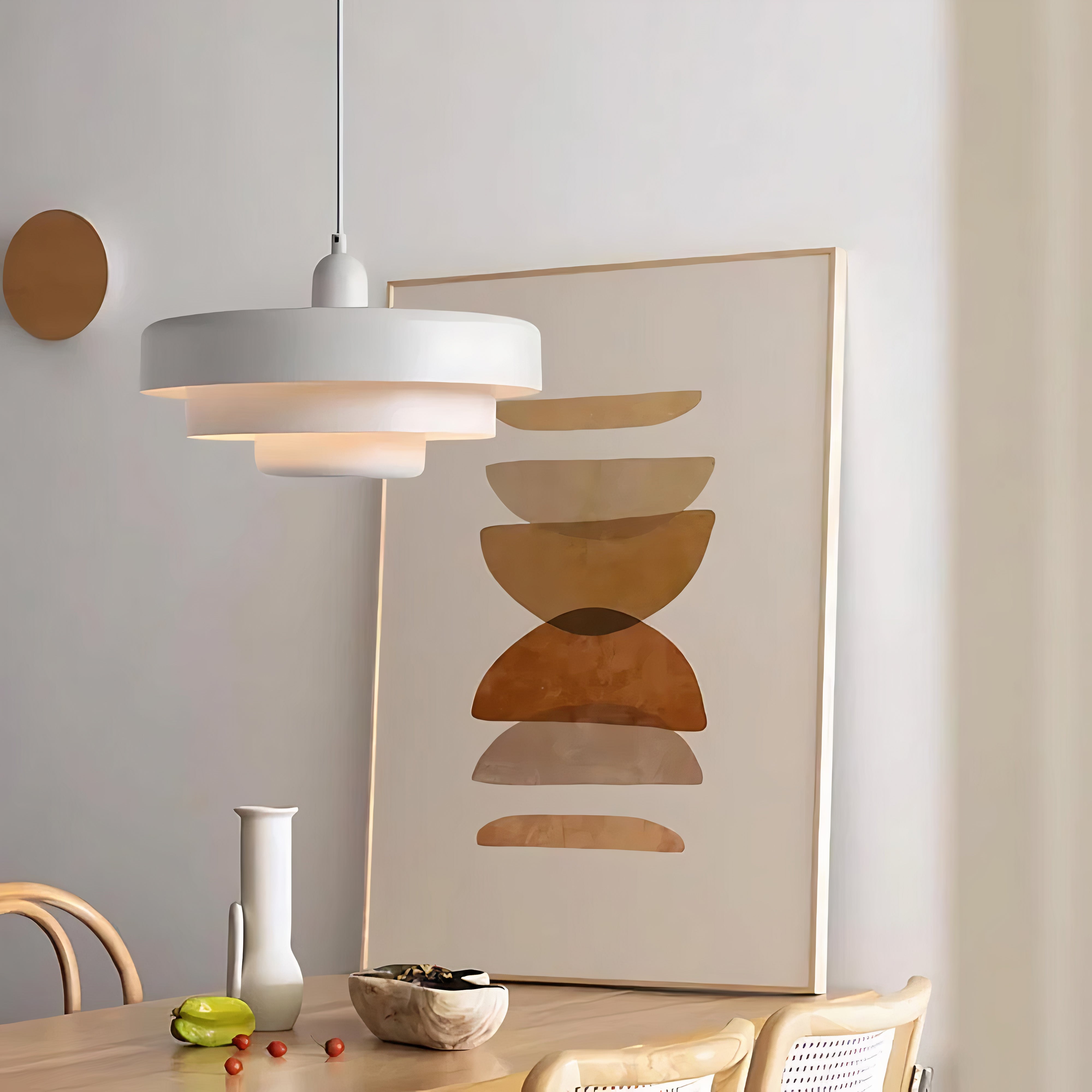 Round Scandinavian Ceiling Light | Metal, E27, Adjustable Pendant