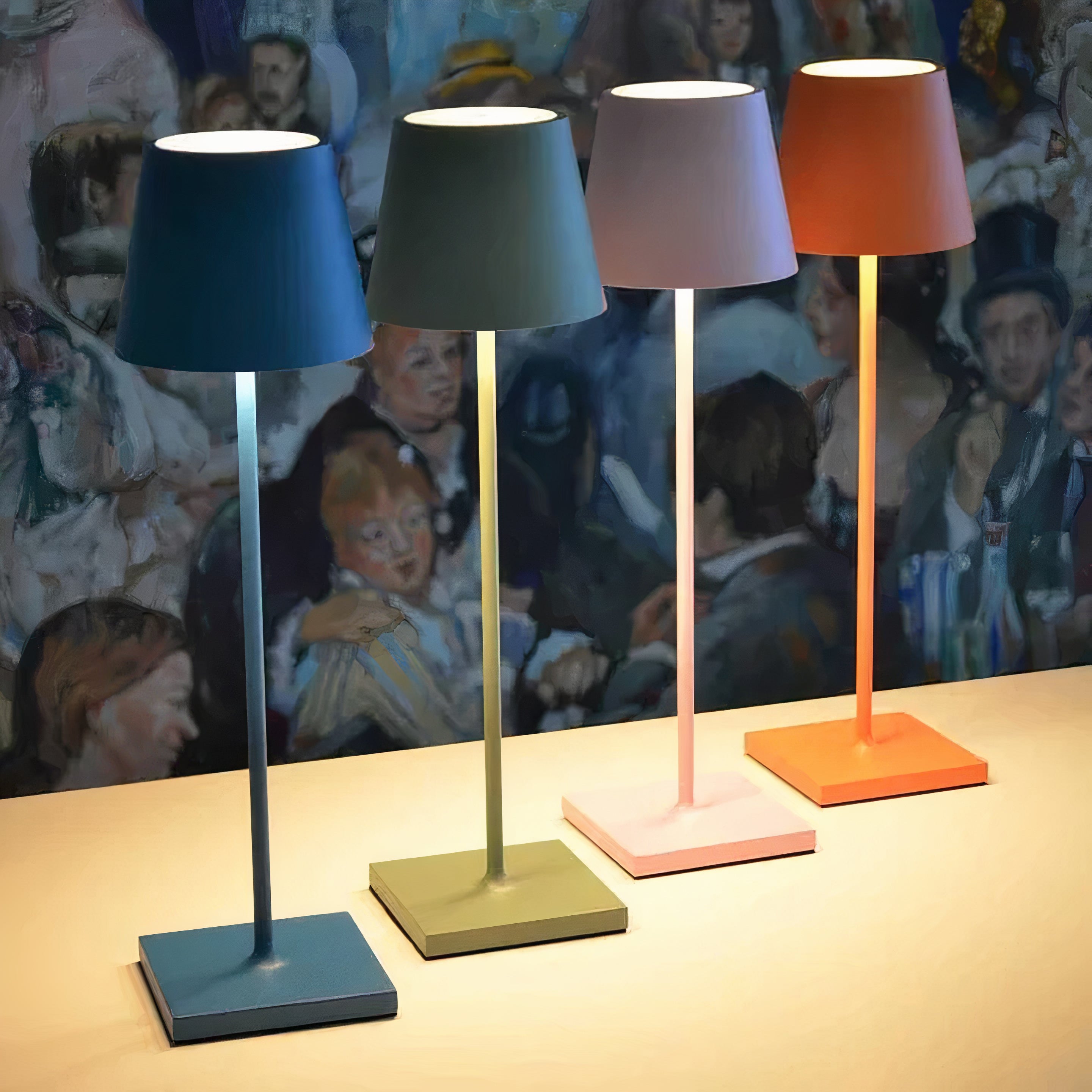 Scandinavian LED Table Lamp | Wireless, Dimmable Aluminum Design