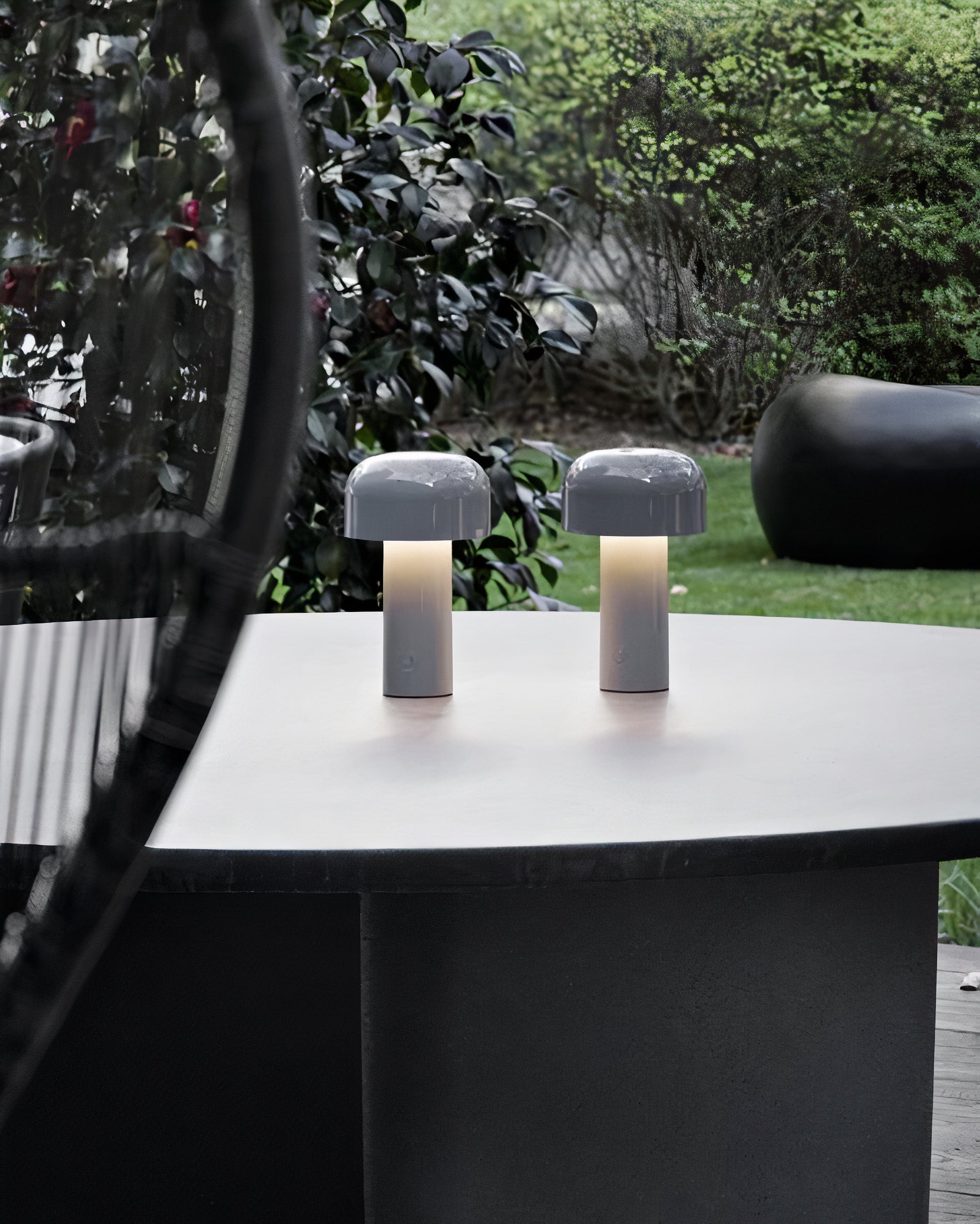 Wireless LED Mushroom Lamp | Touch Dimmable, IP65, Rechargeable