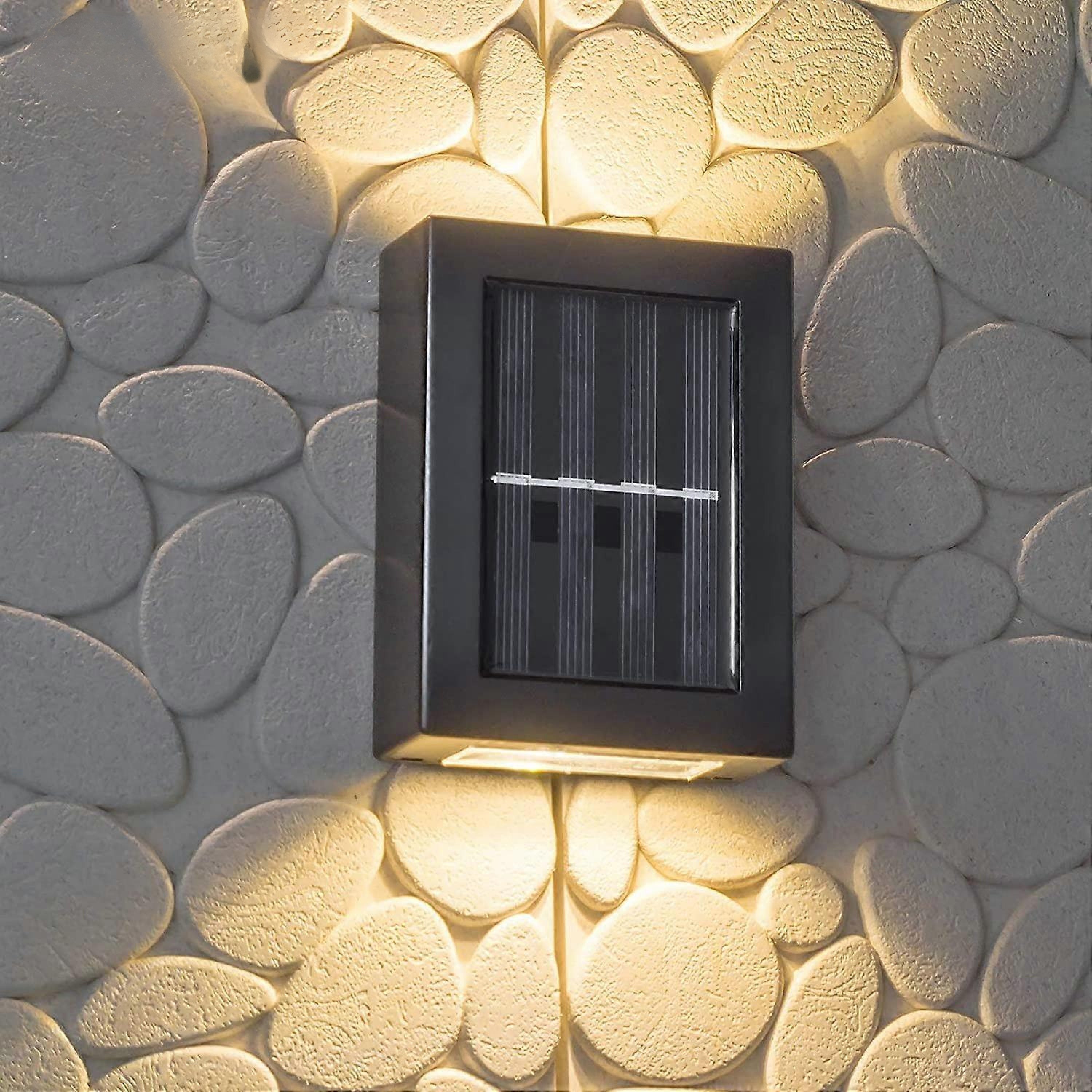 Solar Outdoor Wall Sconce | Up & Down Light, IP65 Weatherproof
