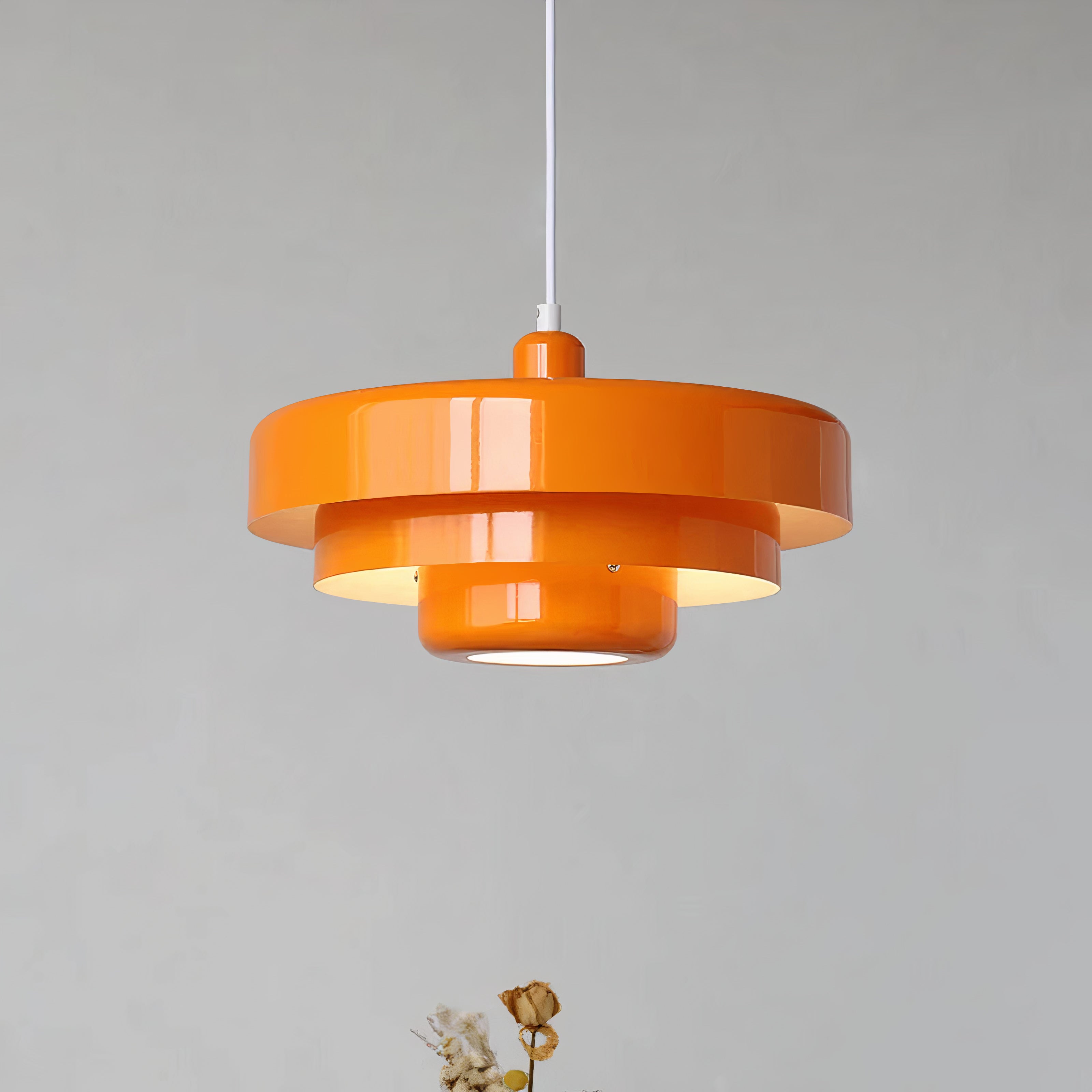 Round Metal Ceiling Light | Scandinavian Design, E26/E27