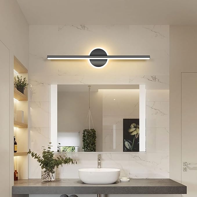 Black and Gold LED Wall Sconce | Geometric Design, Warm White