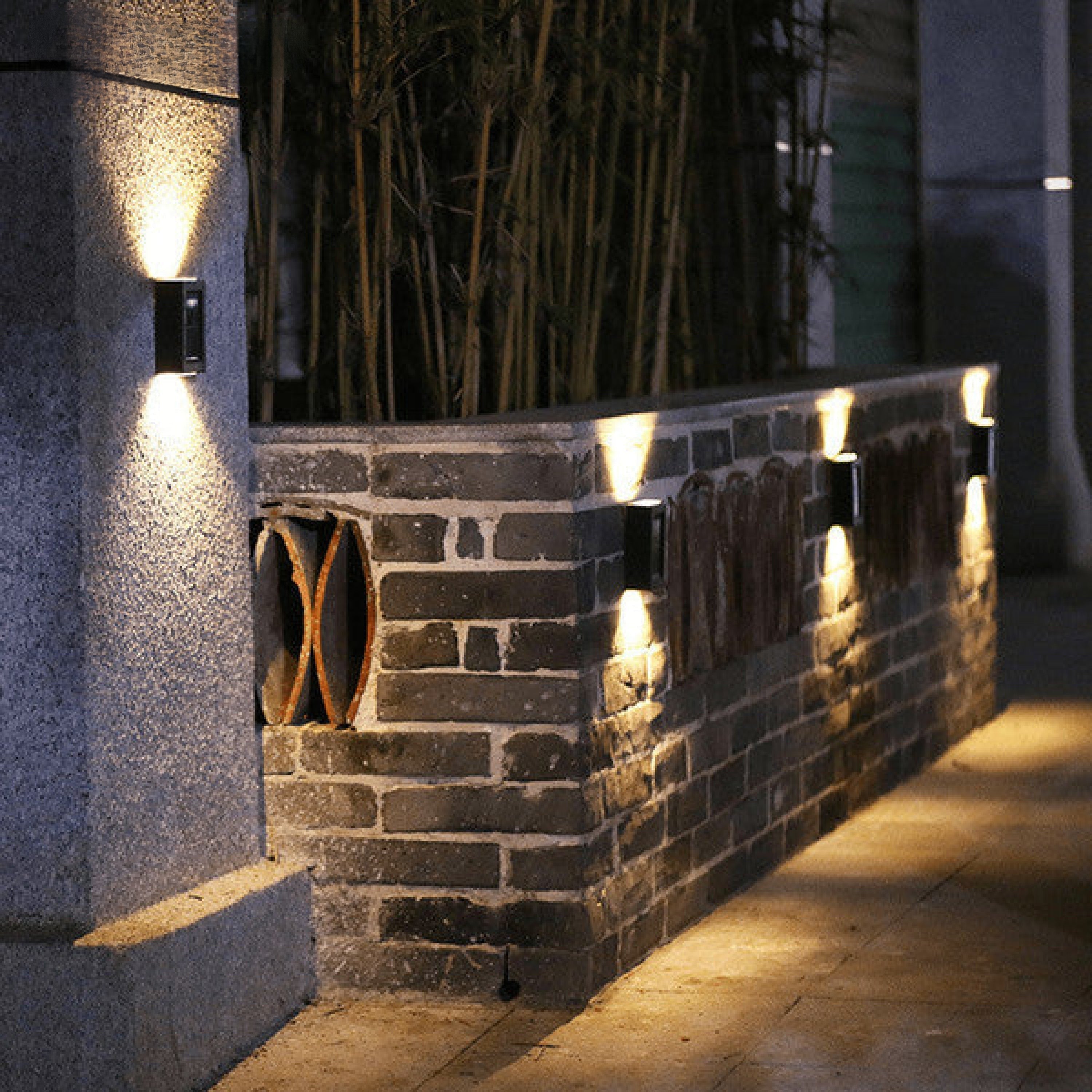 Solar Outdoor Wall Sconce | Up & Down Light, IP65 Weatherproof