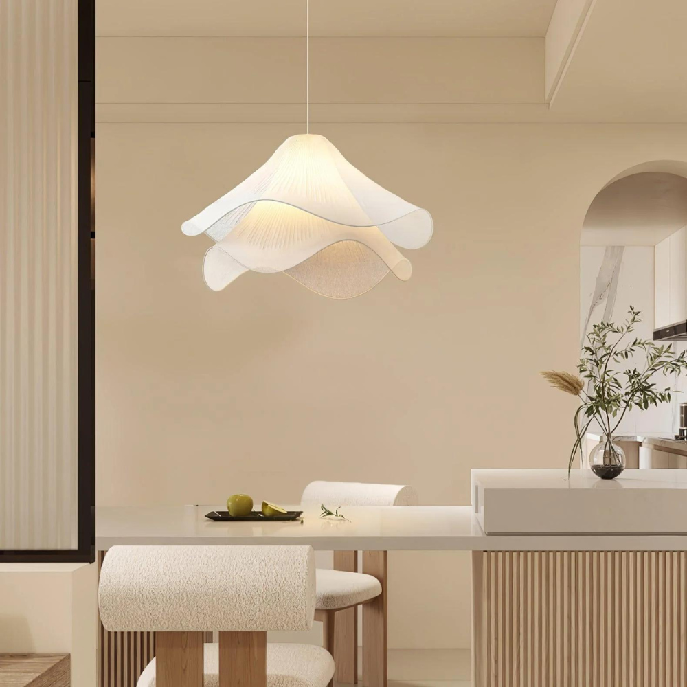 Fabric and Metal Ceiling Light | Minimalist Design, 2 Sizes