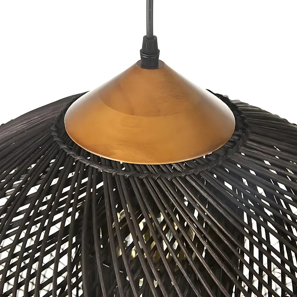 Woven Rattan Pendant Light | Boho Japandi Style, E27