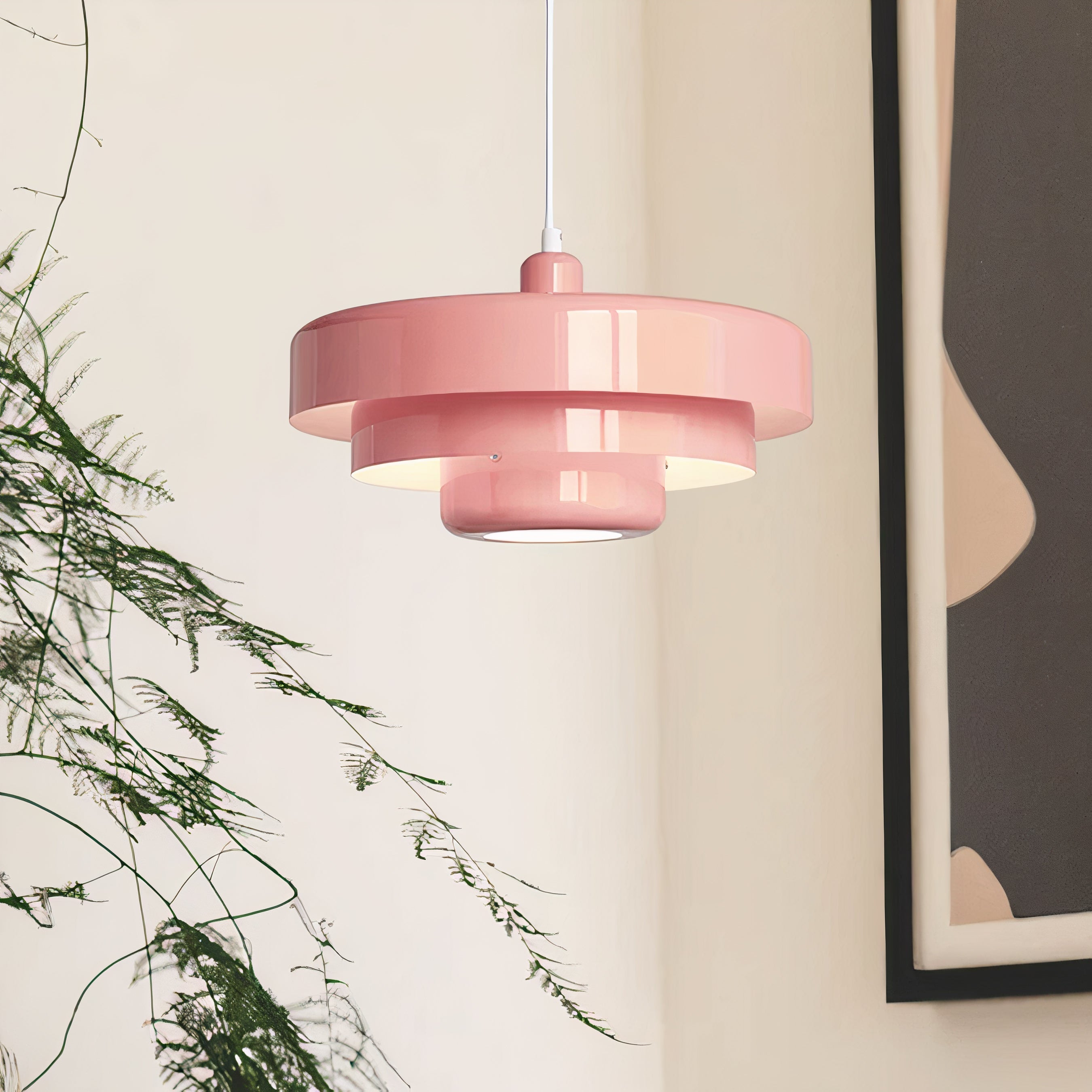 Round Scandinavian Ceiling Light | Metal, E27, Adjustable Pendant