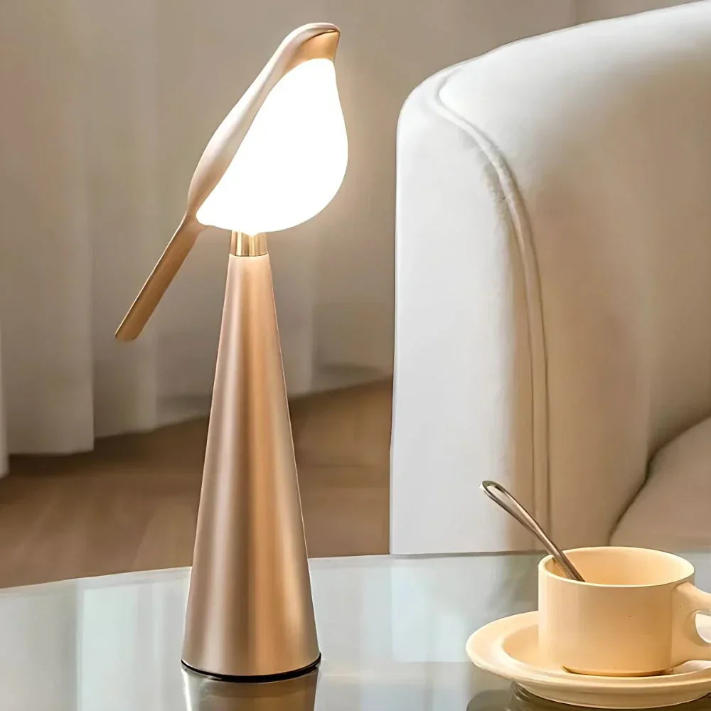 Bird Design LED Table Lamp | Dimmable, 3 Color Temps, USB