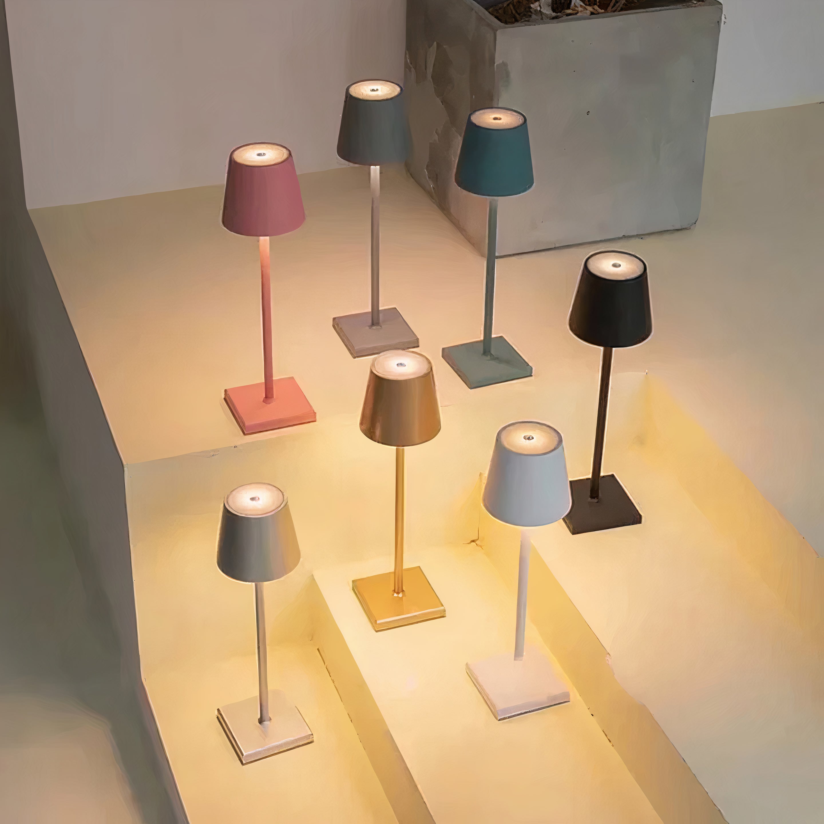 Scandinavian LED Table Lamp | Wireless, Dimmable Aluminum Design