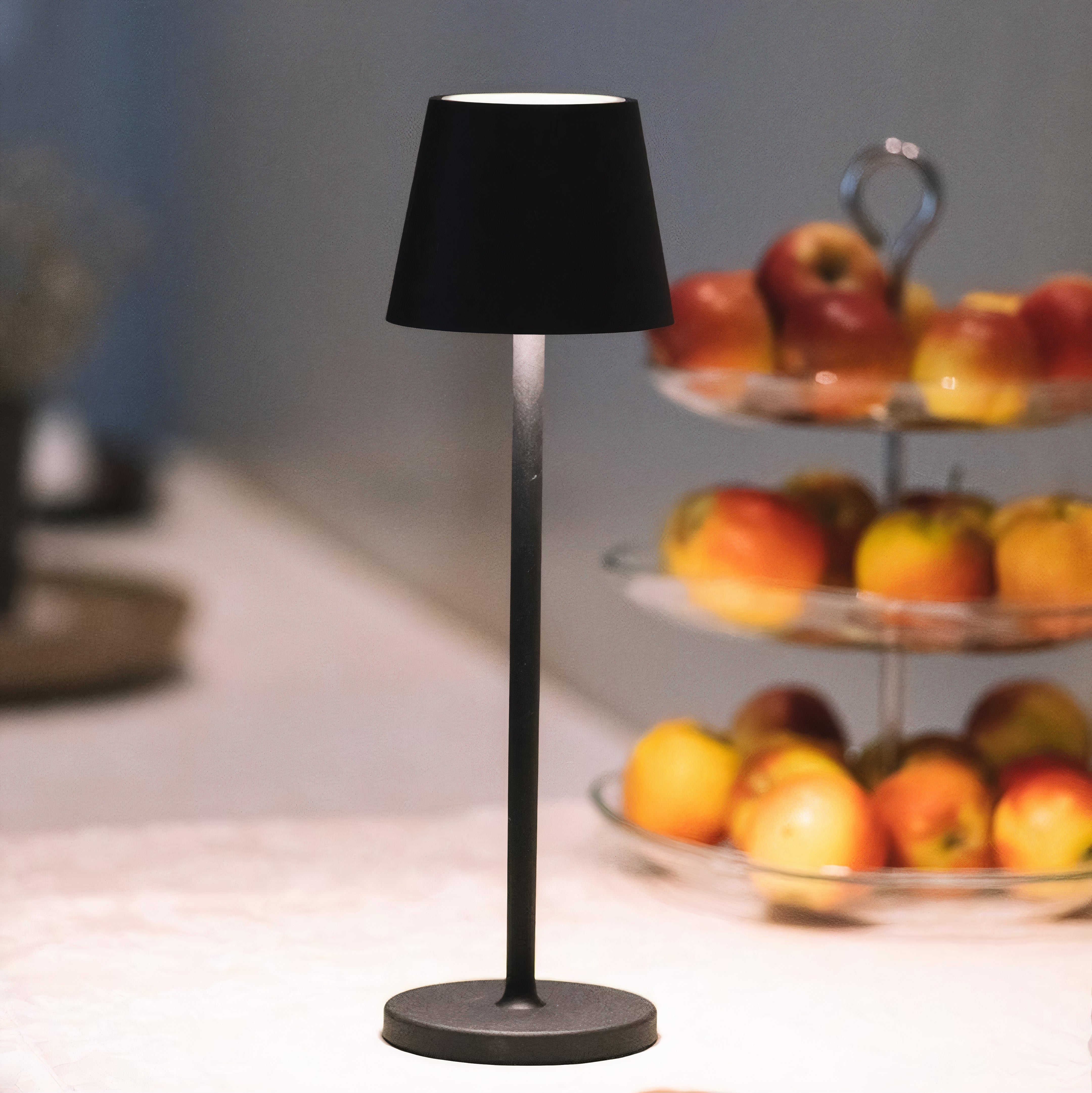 Wireless LED Metal Table Lamp | Dimmable, IP54, Rechargeable
