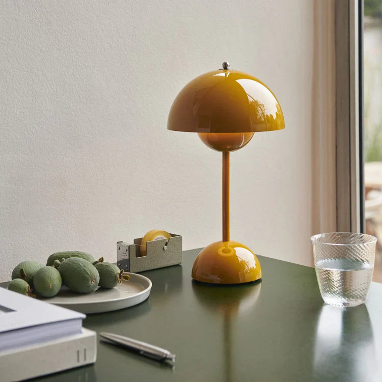 Scandinavian LED Table Lamp | Wireless, Dimmable Metal Design