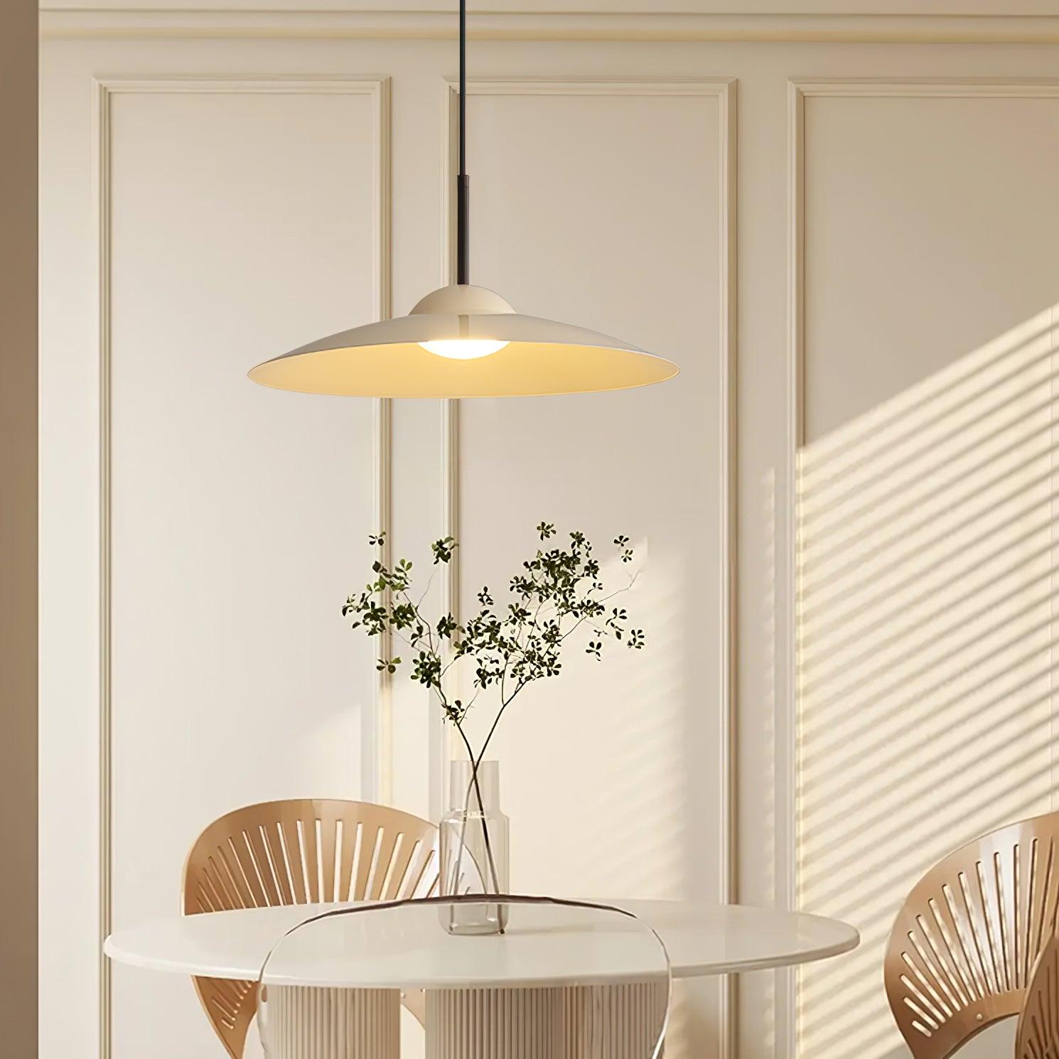 Japandi Dome Pendant Light | Wood-Look Finish, Integrated LED
