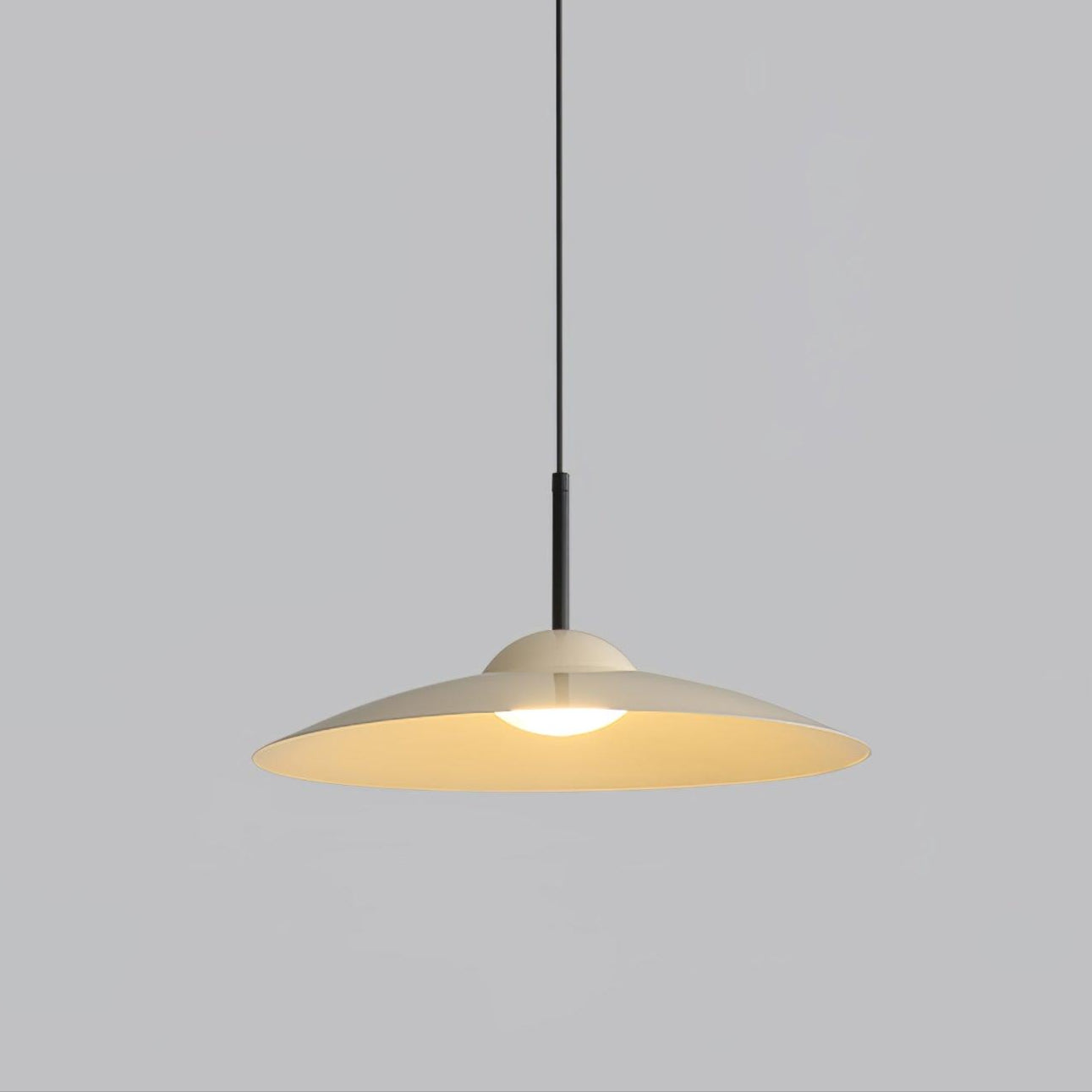 Japandi Dome Pendant Light | Wood-Look Finish, Integrated LED