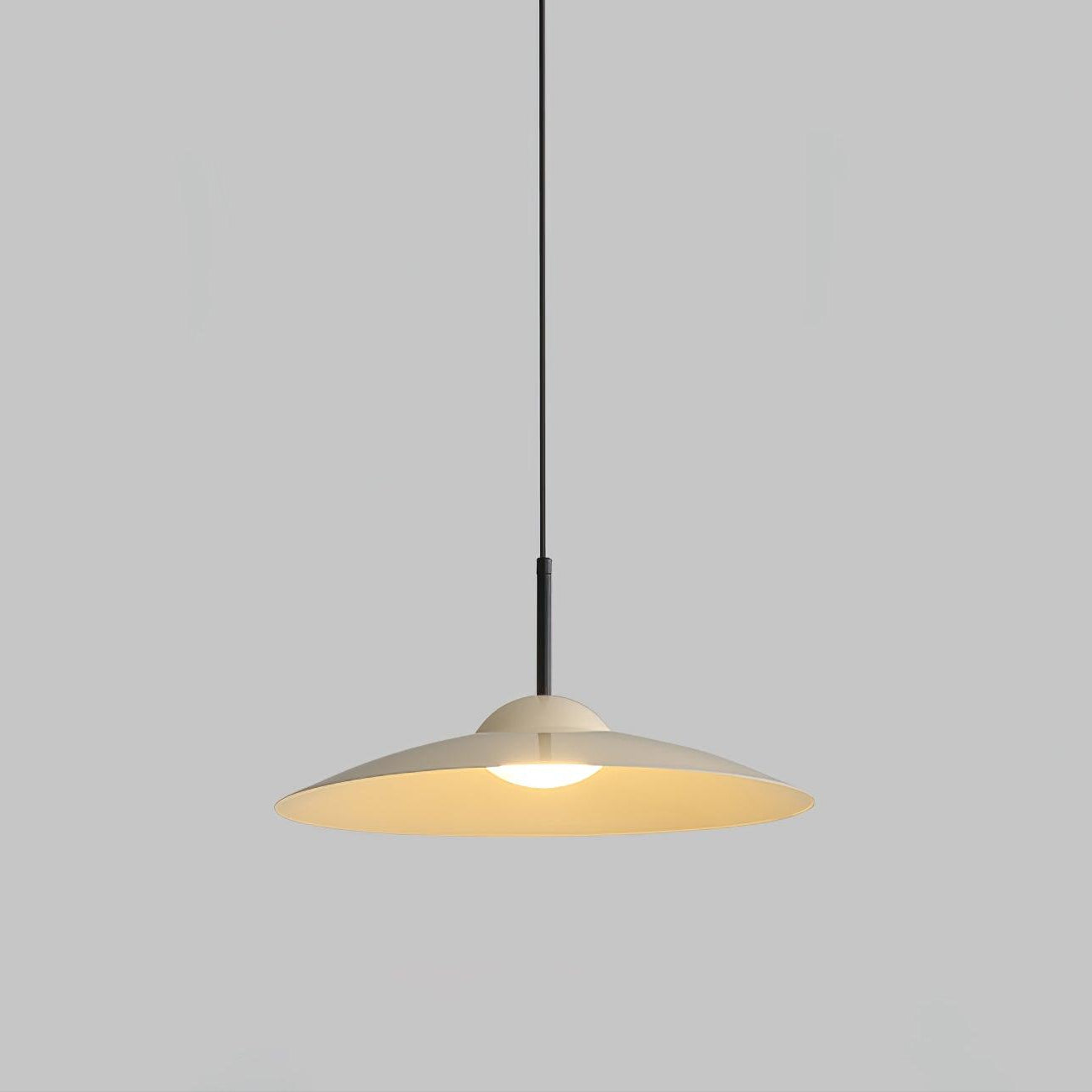 Japandi Dome Pendant Light | Wood-Look Finish, Integrated LED