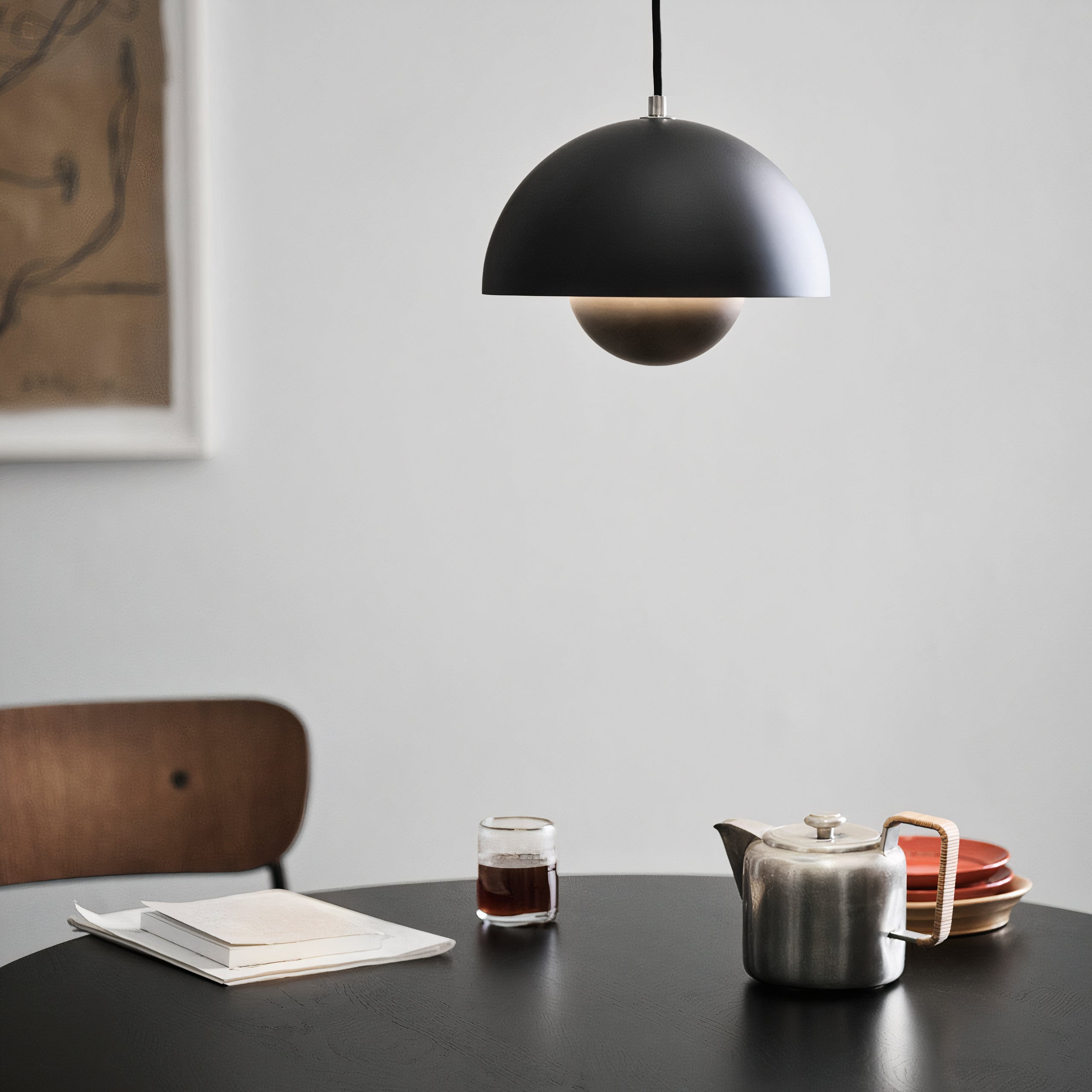 Colored Metal Pendant Light | Scandinavian LED, Dimmable