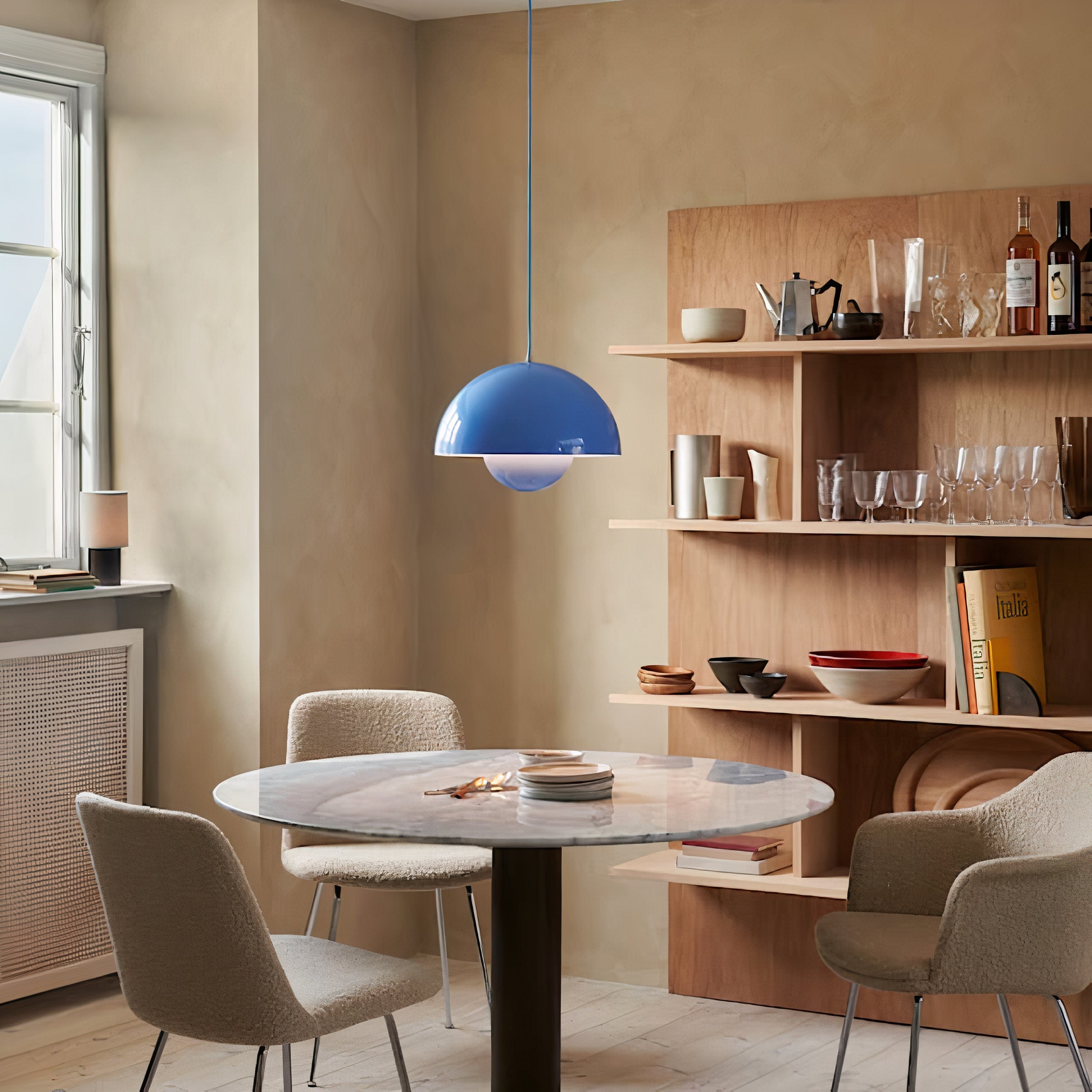 Colored Metal Pendant Light | Scandinavian LED, Dimmable