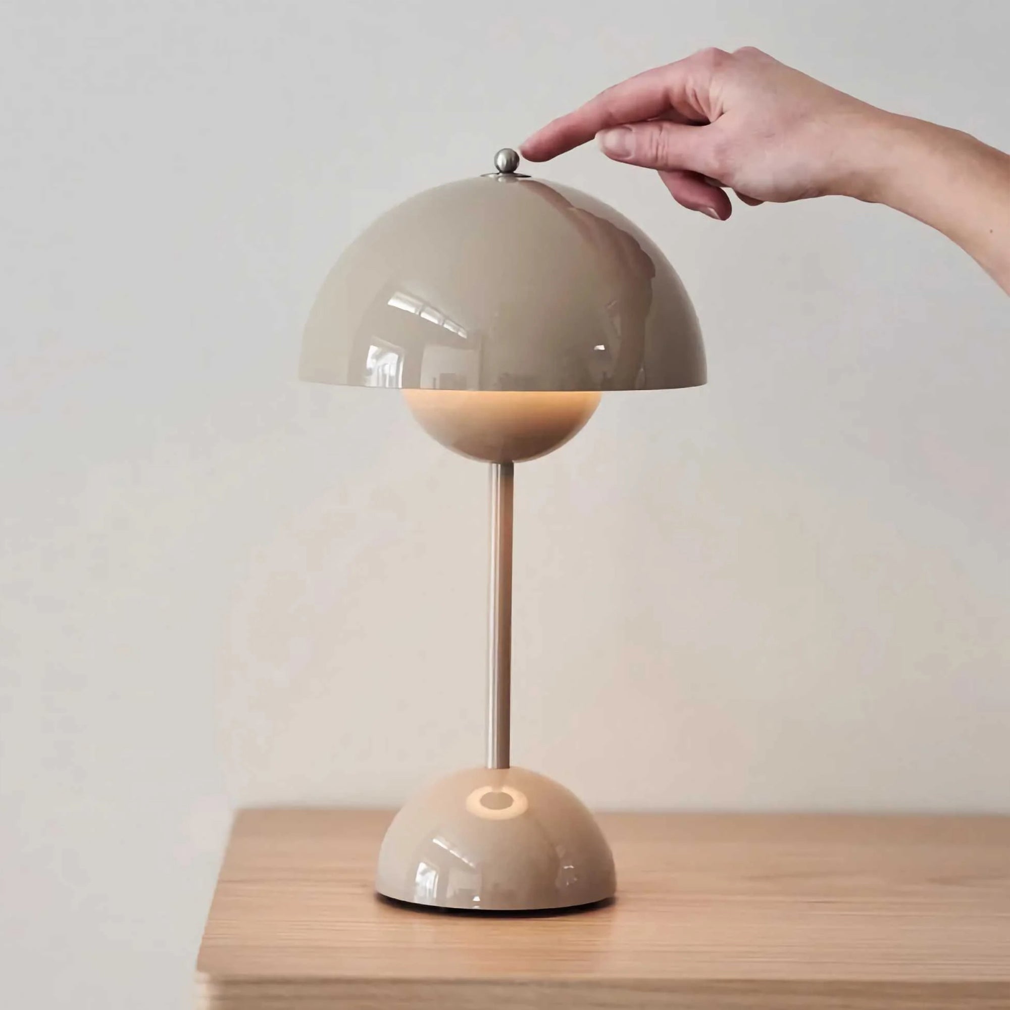 Scandinavian LED Table Lamp | Wireless, Dimmable Metal Design