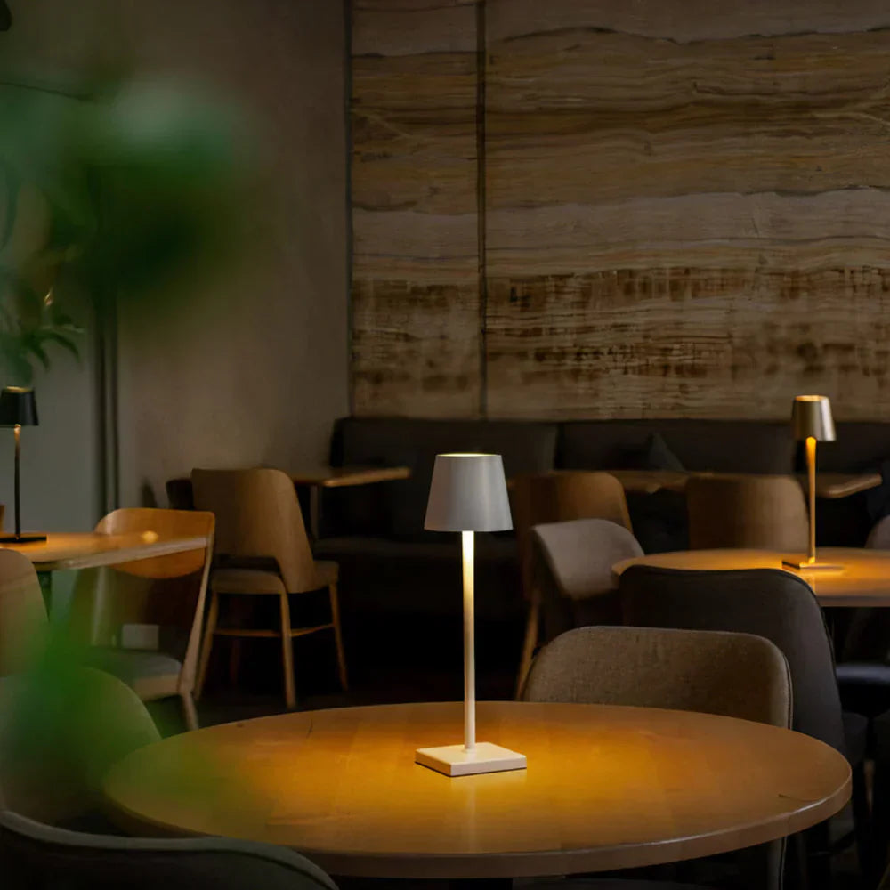 Scandinavian LED Table Lamp | Wireless, Dimmable Aluminum Design