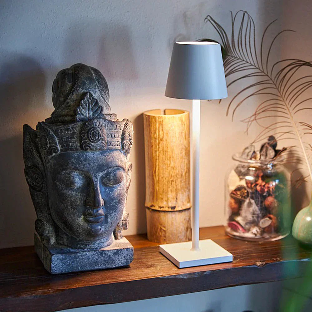 Scandinavian LED Table Lamp | Wireless, Dimmable Aluminum Design