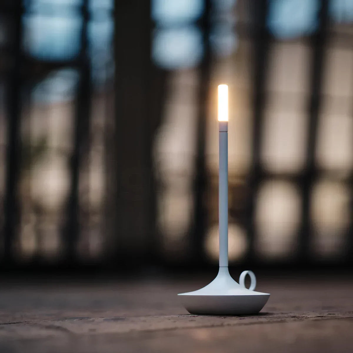 Scandinavian LED Table Lamp | Wireless, Dimmable Brushed Aluminum