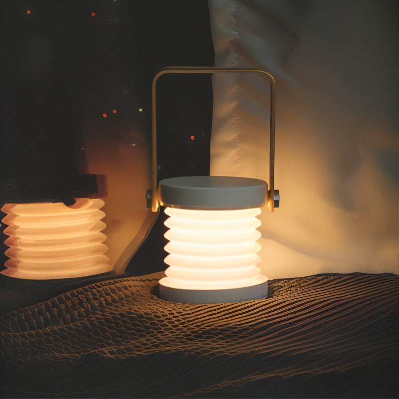Wireless Wood and Metal Table Lamp | Dimmable, Rechargeable LED