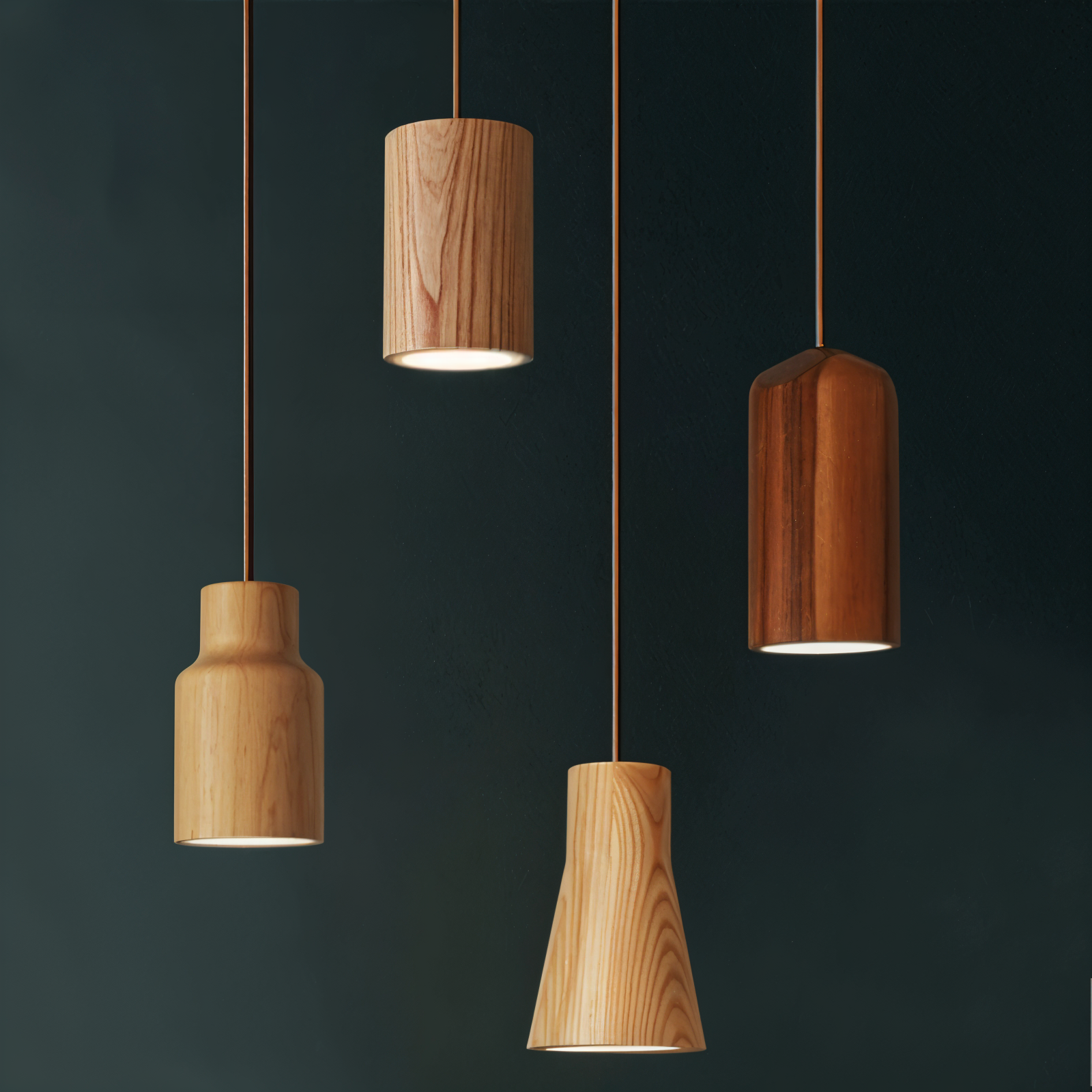 Small Wood Pendant Light | GU10, Scandinavian Style
