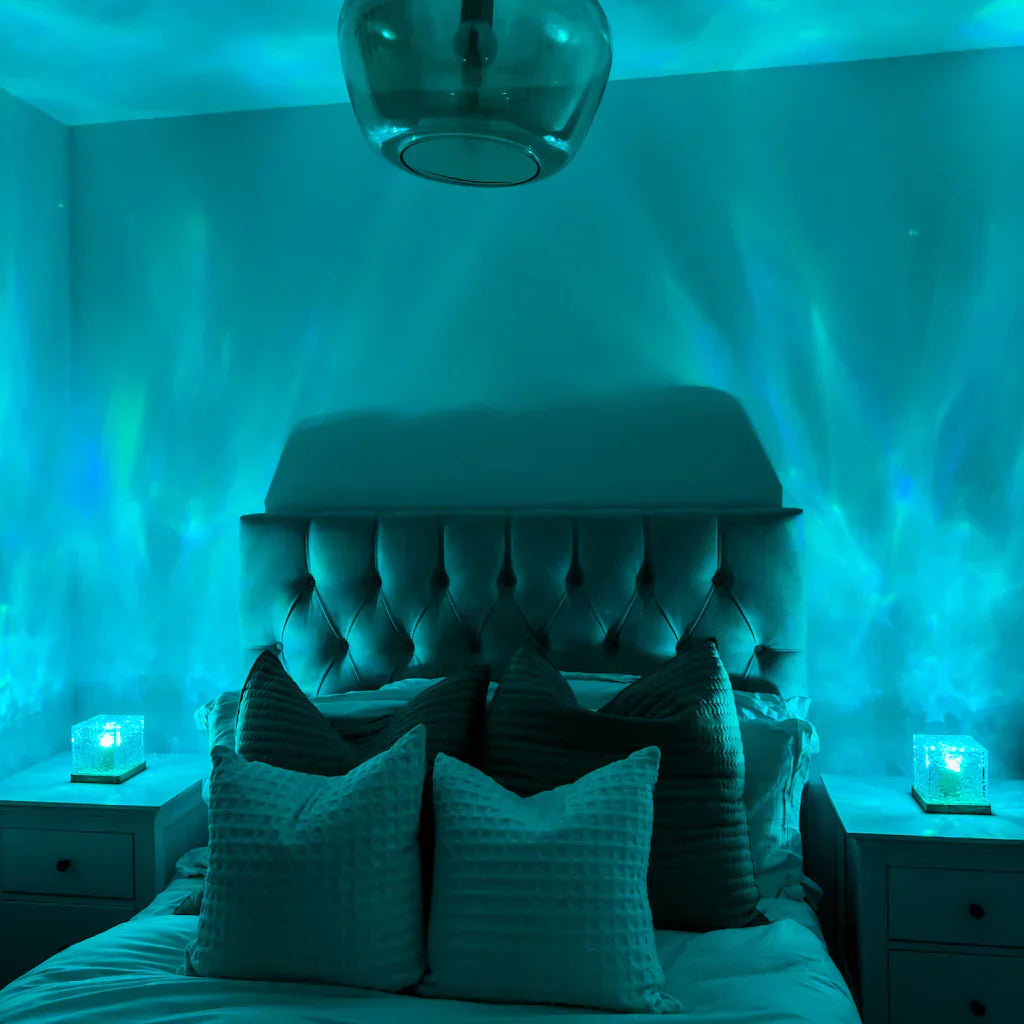 RGB Mood Table Lamp | 16-Color LED with Remote, Wood Base
