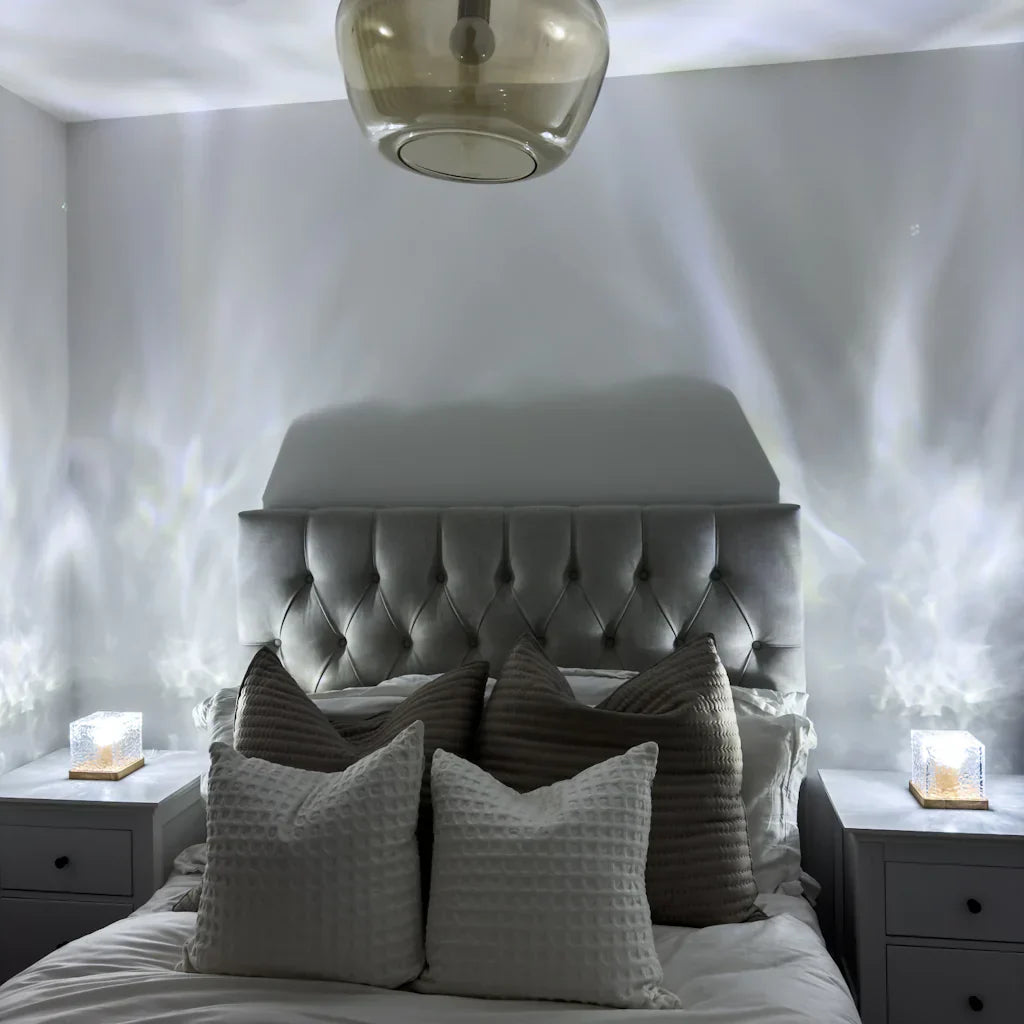 RGB Mood Table Lamp | 16-Color LED with Remote, Wood Base