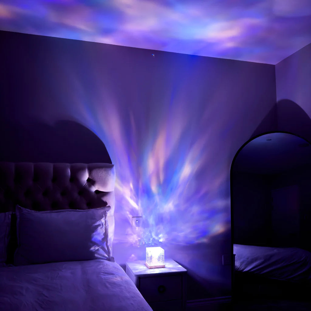 RGB Mood Table Lamp | 16-Color LED with Remote, Wood Base