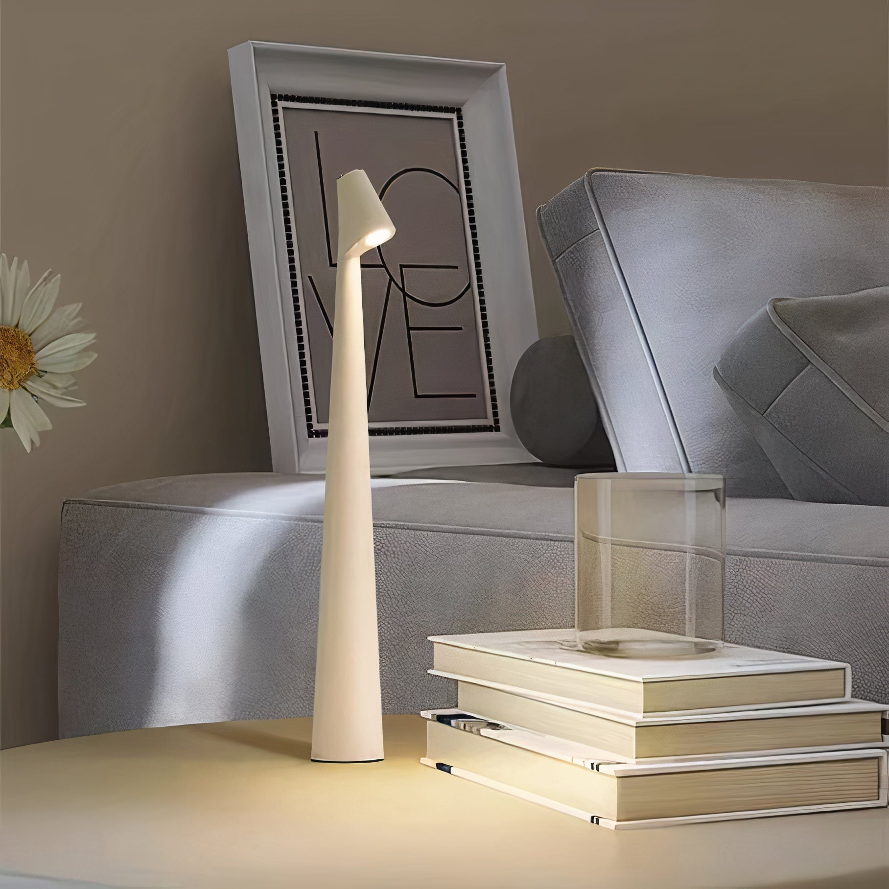 Wireless Wood Table Lamp | Scandinavian Design, Dimmable LED