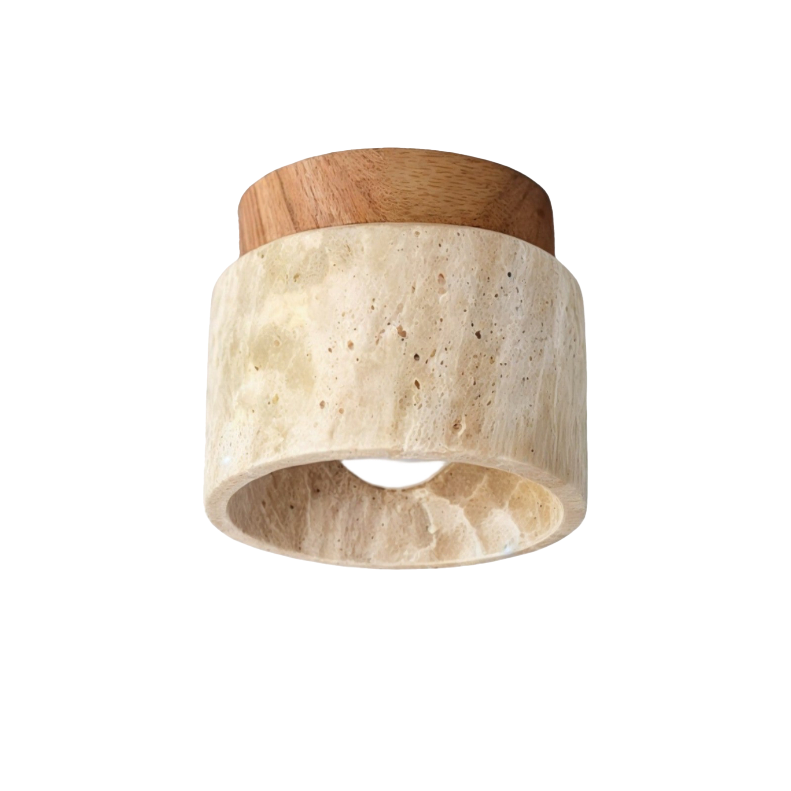 Small Wood Ceiling Light | Wabi-Sabi Style, E27