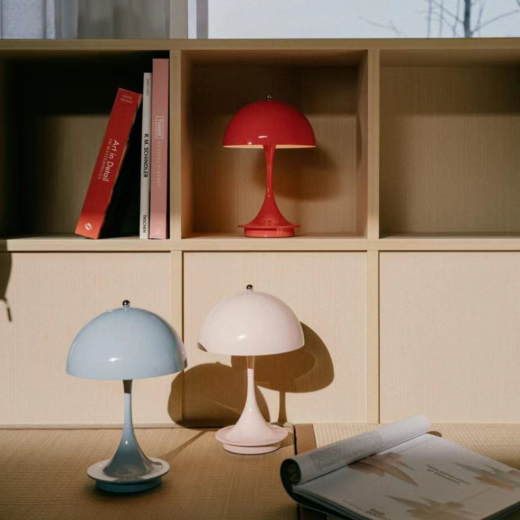 Mushroom Table Lamp | Wireless, Touch Dimmable, Aluminum and Acrylic