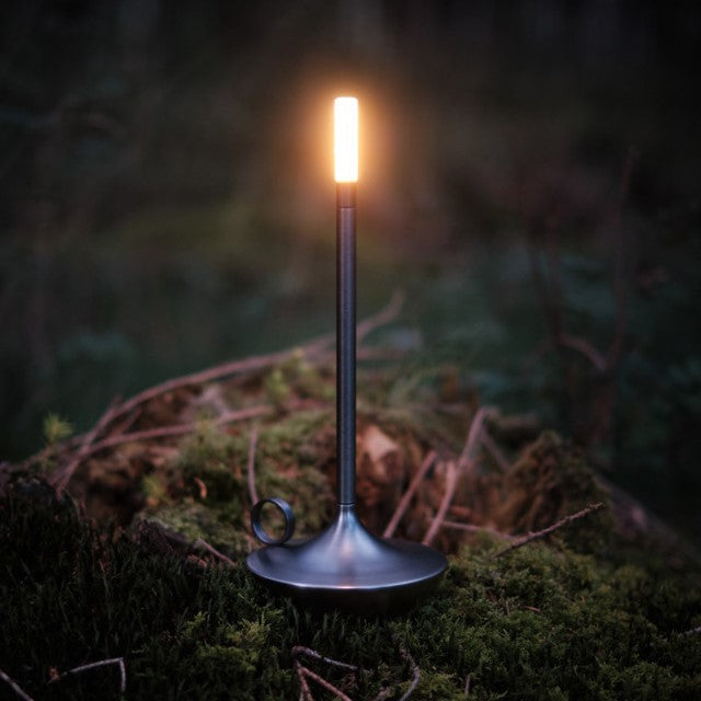 Scandinavian LED Table Lamp | Wireless, Dimmable Brushed Aluminum
