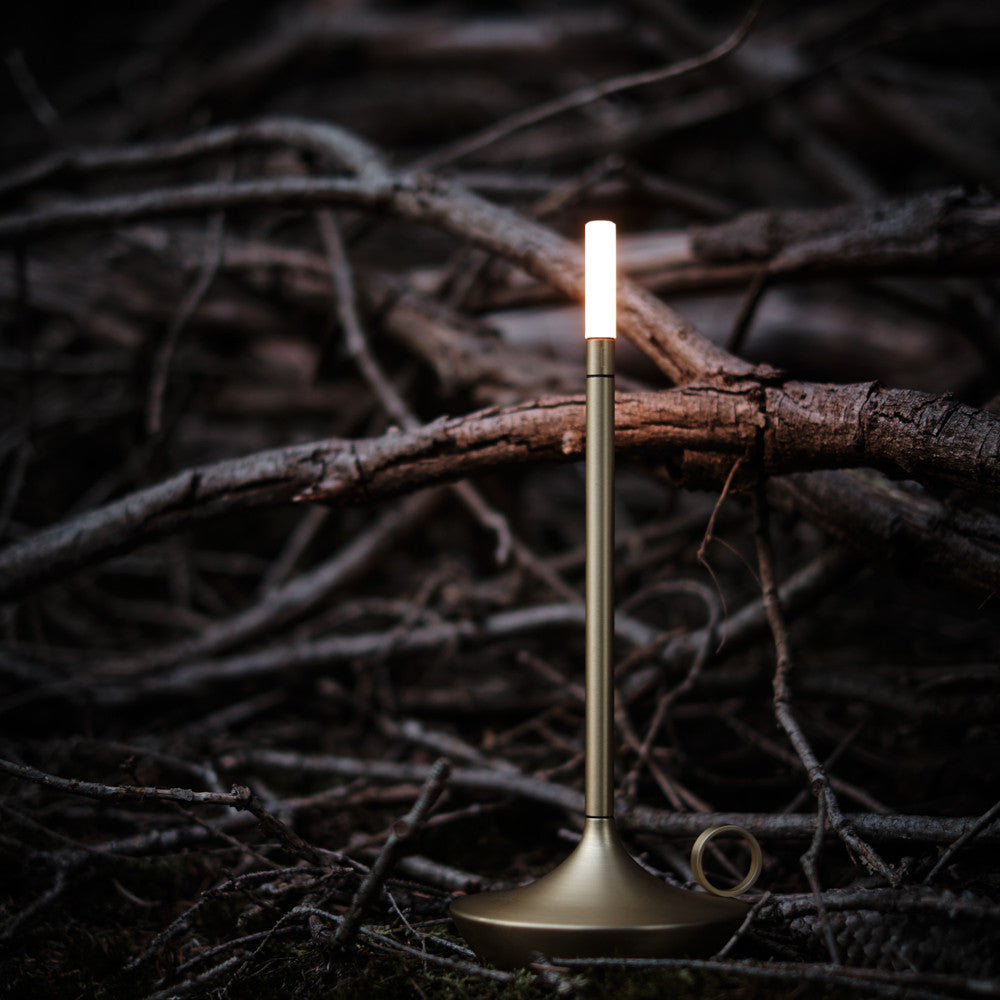 Scandinavian LED Table Lamp | Wireless, Dimmable Brushed Aluminum