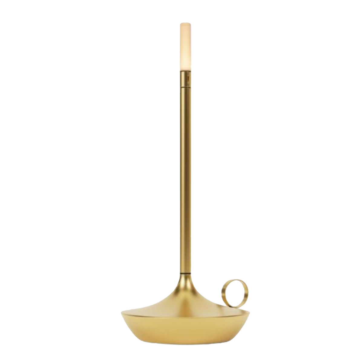 Wireless Scandinavian Candle Lamp | Dimmable LED, Brushed Aluminium