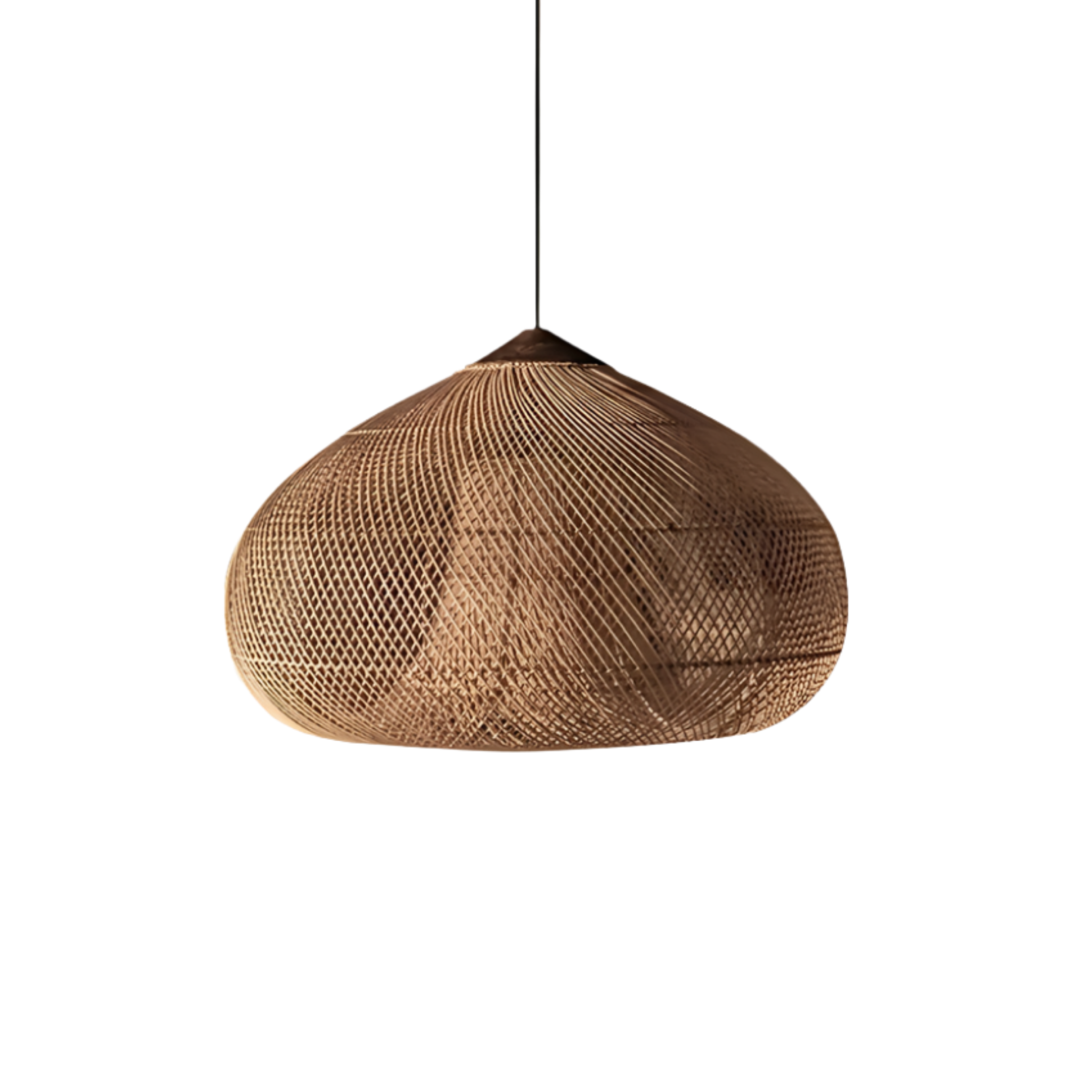 Woven Rattan Pendant Light | Boho Japandi Style, E27