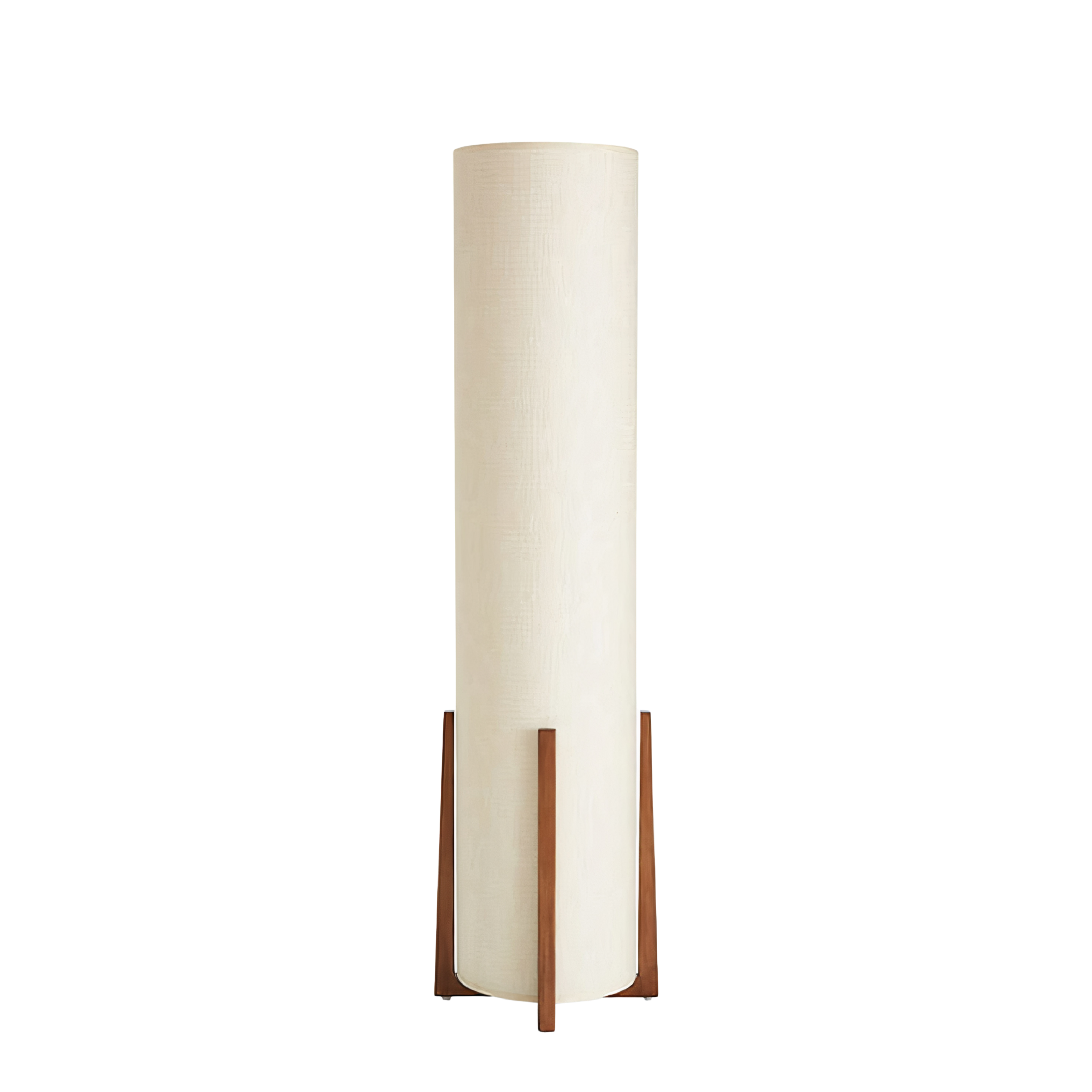 Ash Wood Floor Lamp with Linen Shade | Japandi Style, 47 in