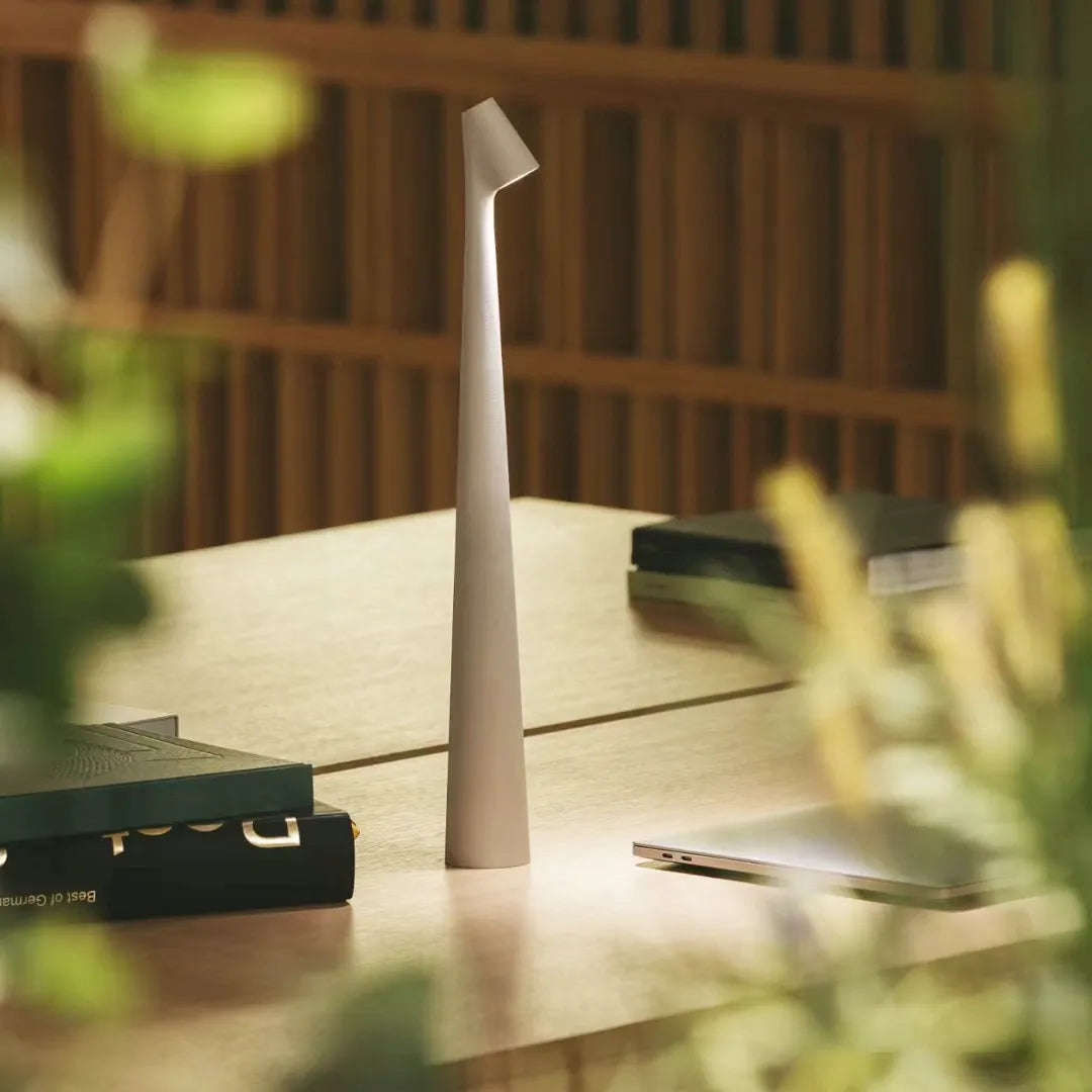 Wireless Wood Table Lamp | Scandinavian Design, Dimmable LED