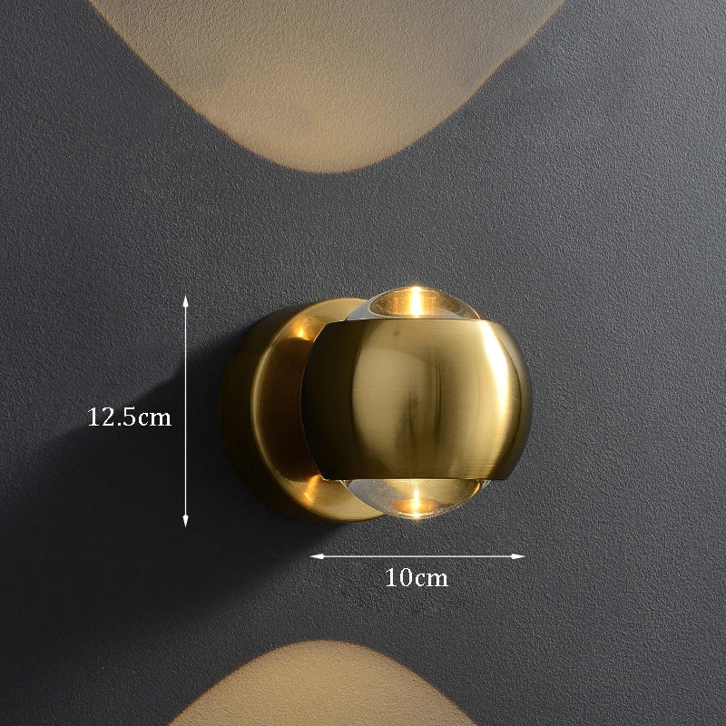 Adjustable Up-Down Wall Sconce | Rotatable G9, Metal and Glass