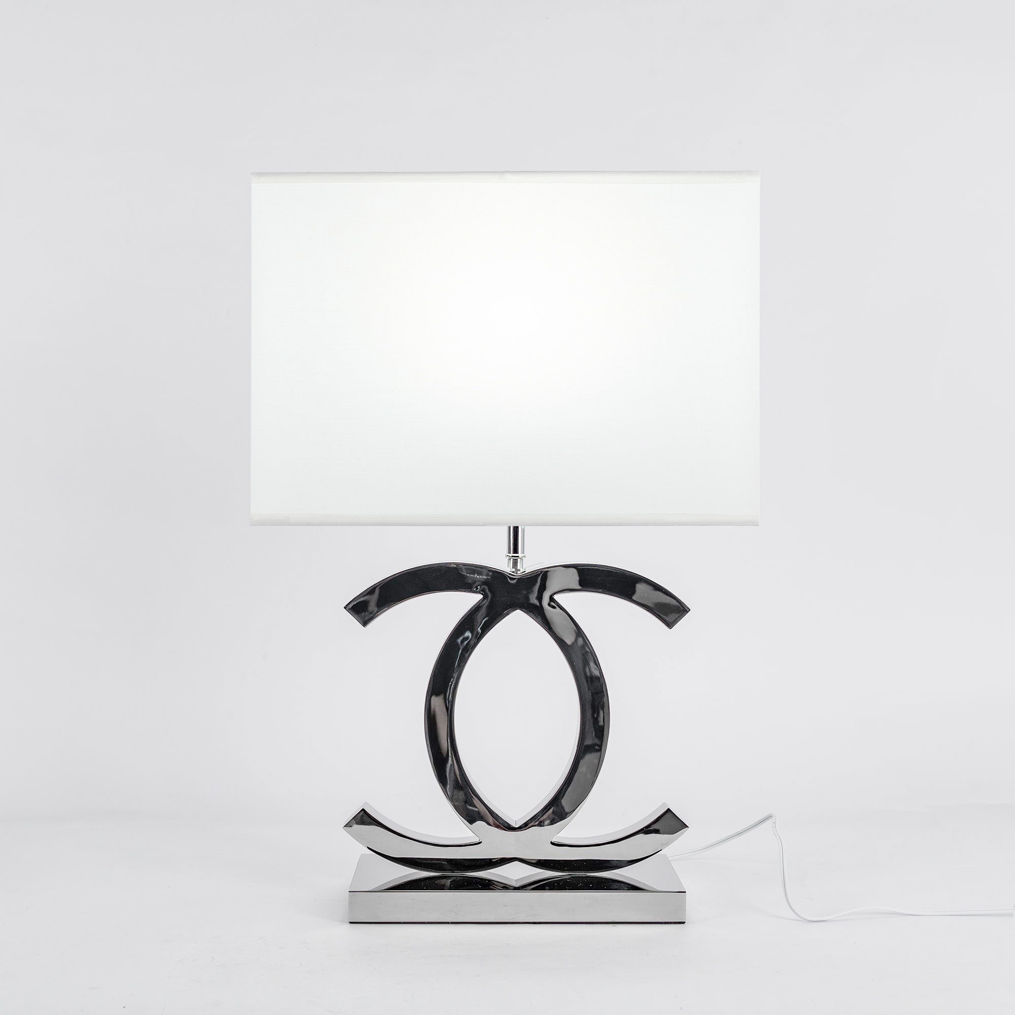 Stainless Steel Table Lamp with Fabric Shade | Nordic Style, E26/E27
