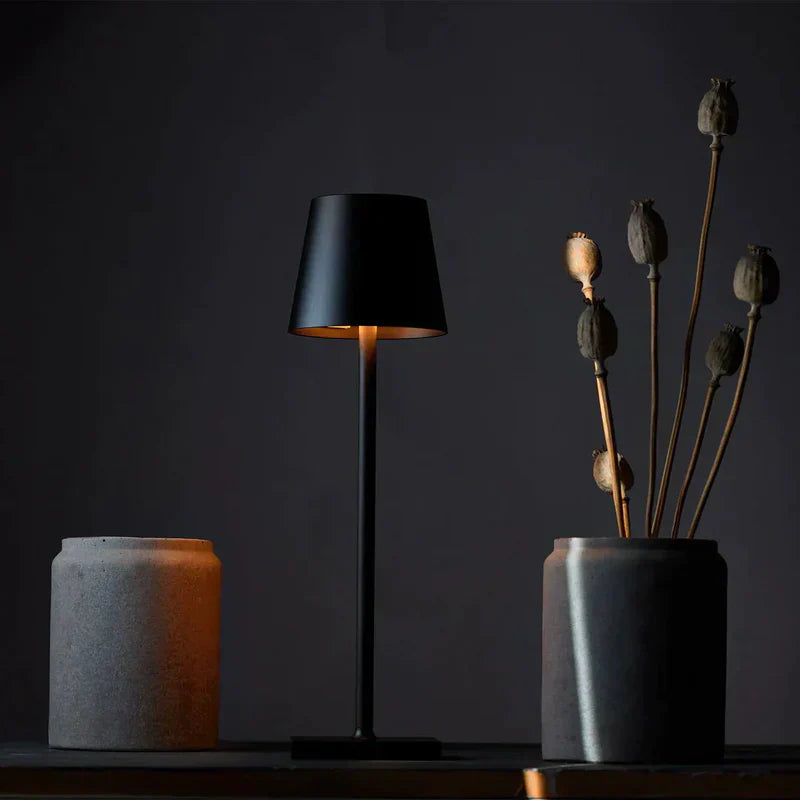 Scandinavian LED Table Lamp | Wireless, Dimmable Aluminum Design