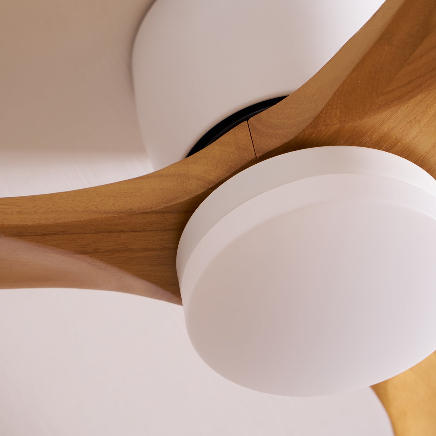 Wood Blade Ceiling Fan with LED Light | DC Motor, Dimmable