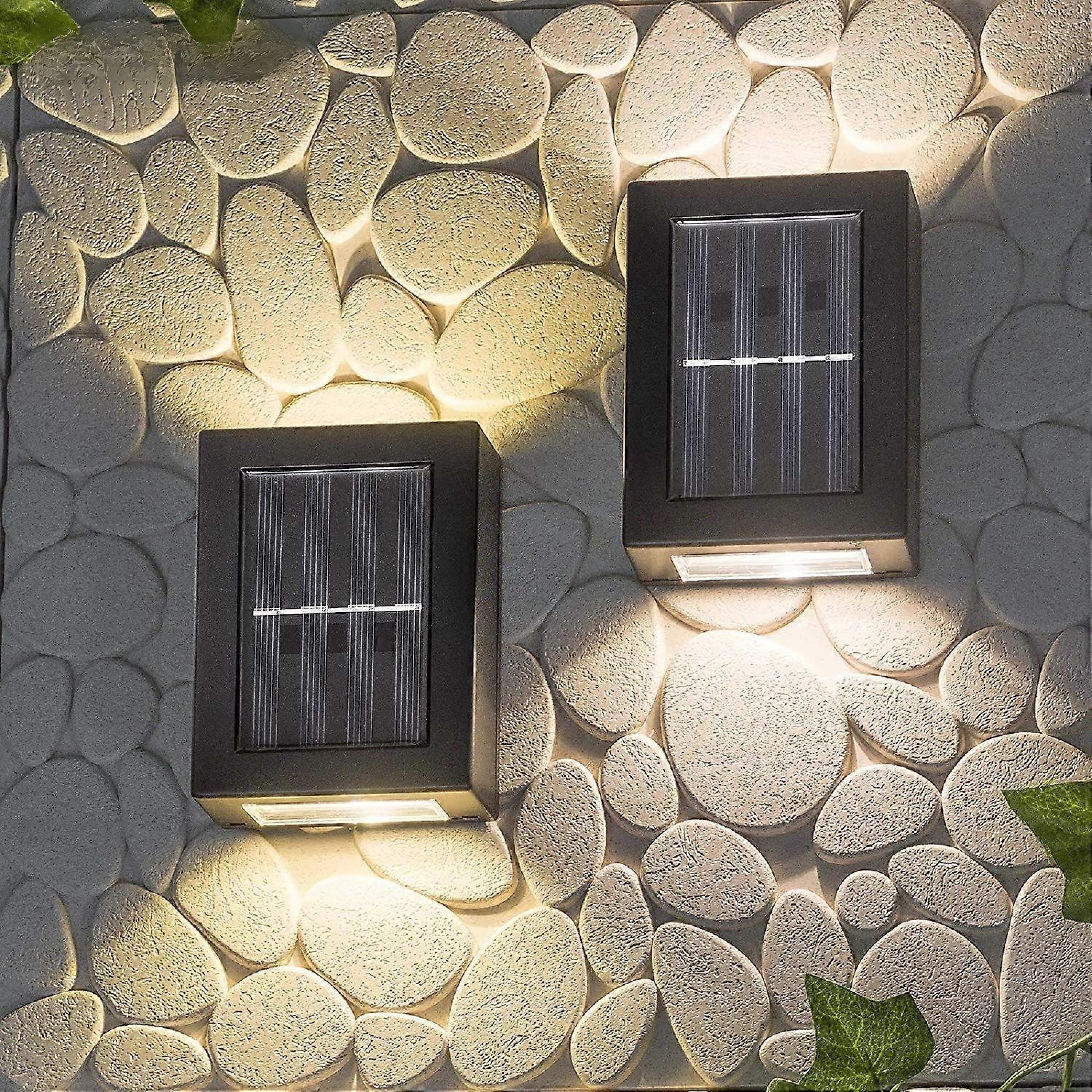 Solar Outdoor Wall Sconce | Up & Down Light, IP65 Weatherproof
