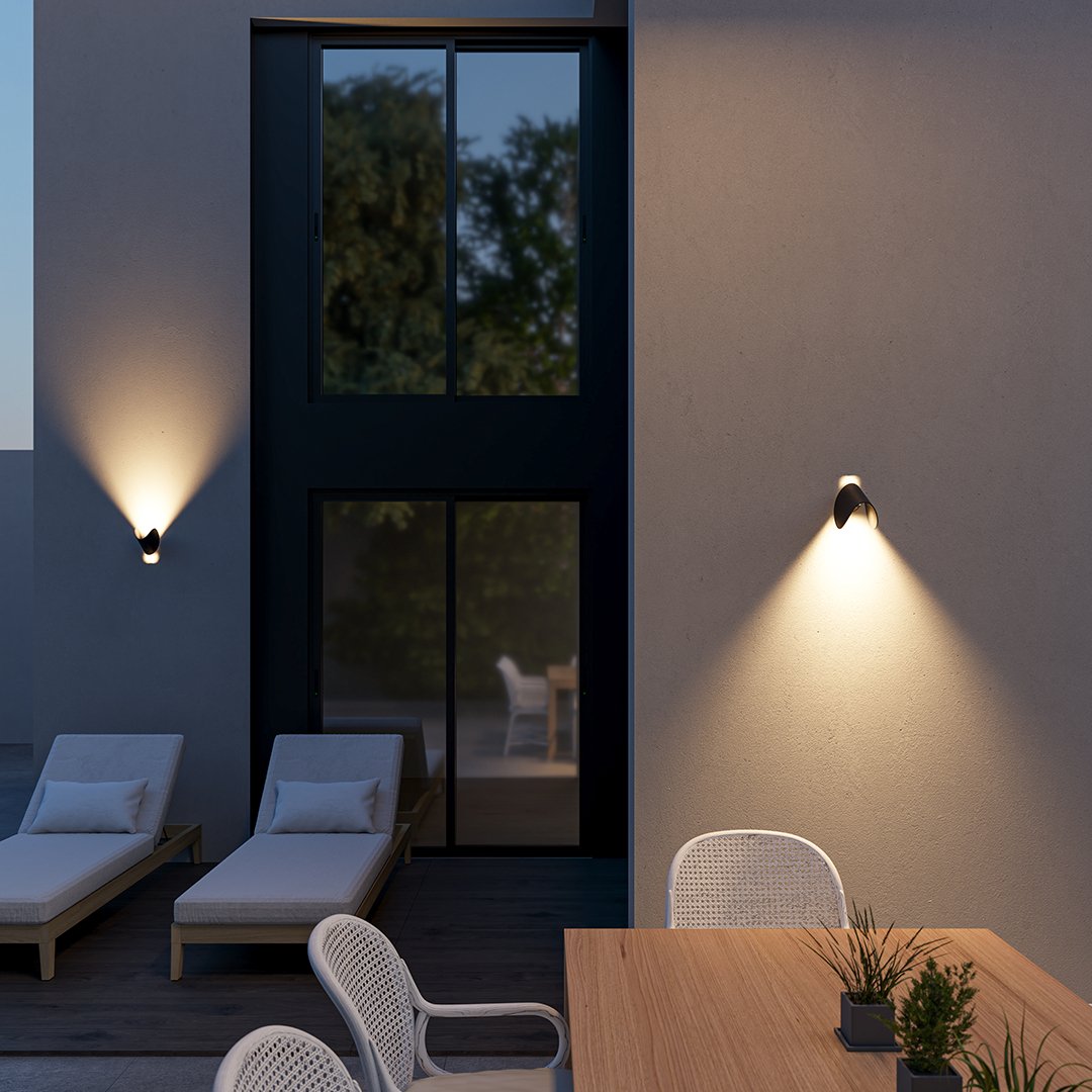 Adjustable Up-Down Wall Sconce | Italian-Inspired, Pivoting Metal Shade